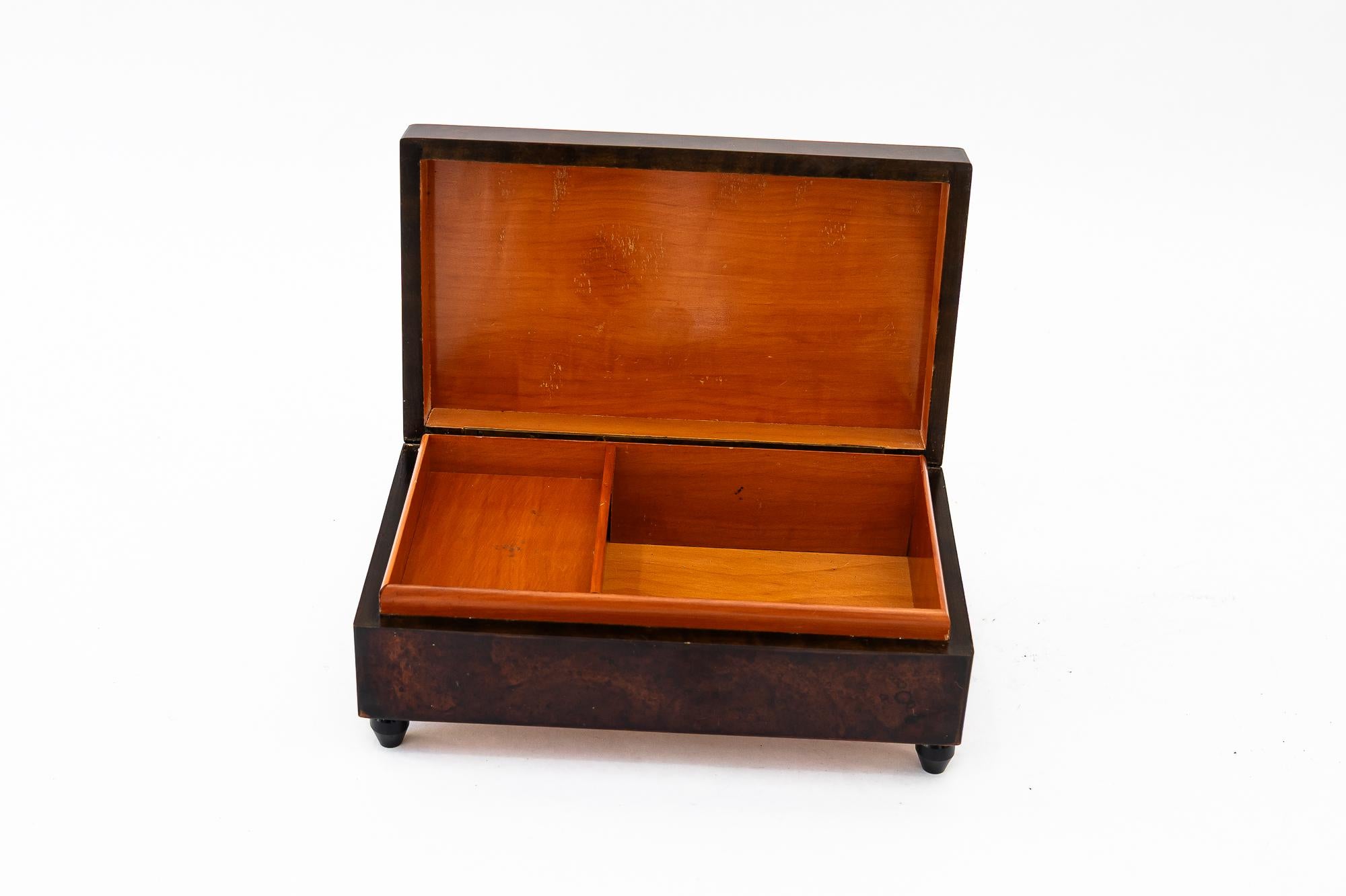 Playing music maple cigarettes box vienna around 1950s For Sale 3