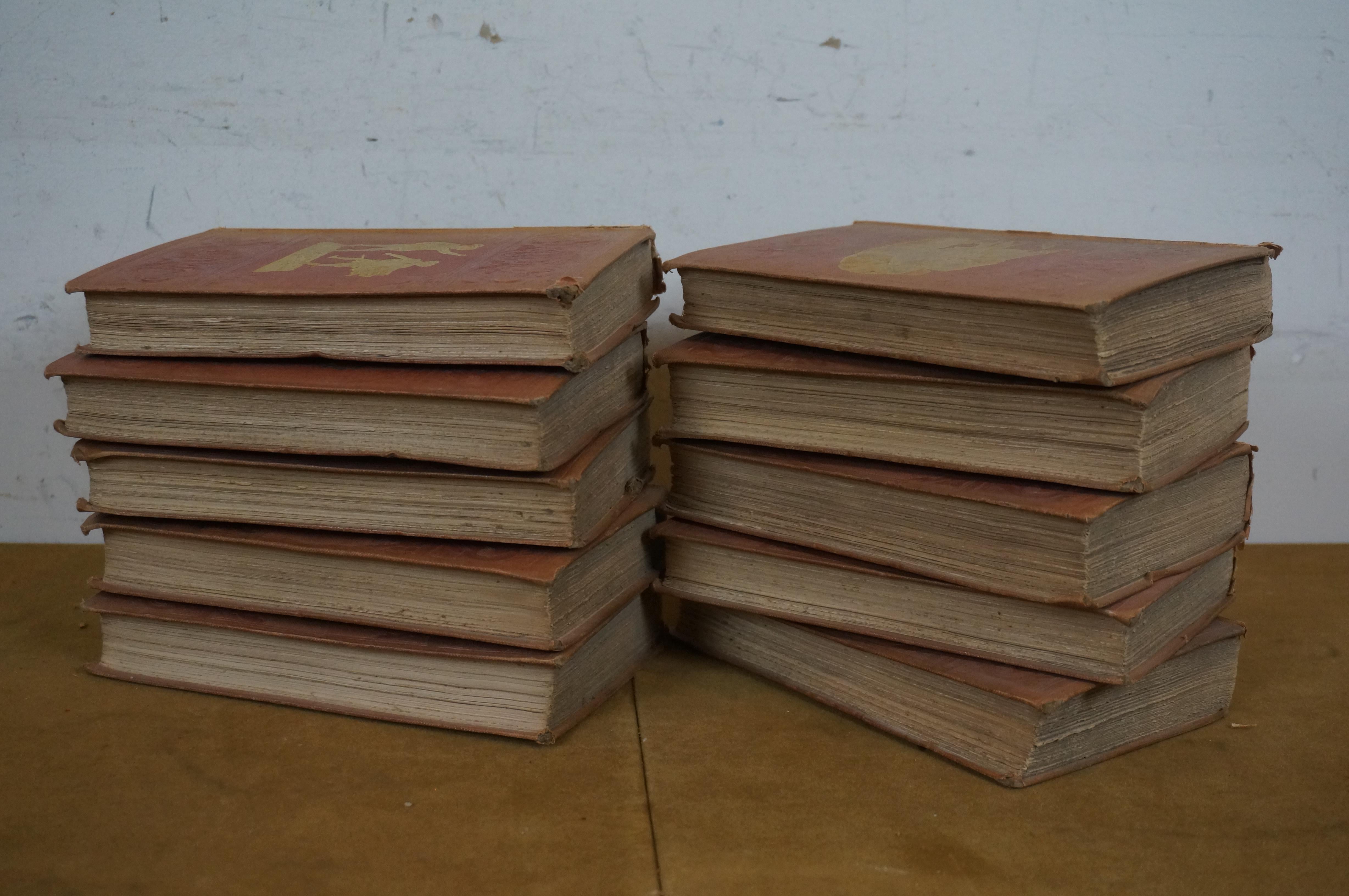 Fabric Plays & Poems of Shakespeare A J Valpy Pictorial Edition 10 Vol Antique Book Set For Sale