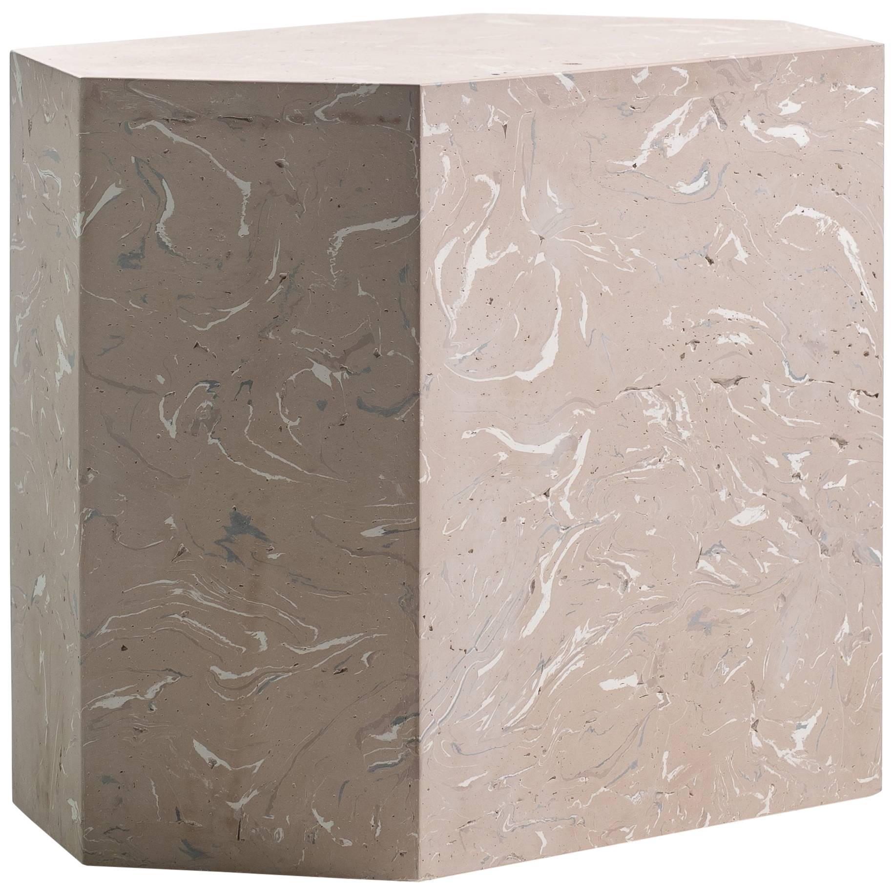 Playtime Series, Sally Side or End Table Handmade Hydrostone Scagliola For Sale