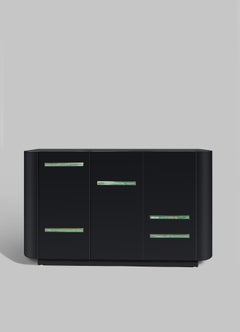 Plaza-Schrank aus Messing mit Halbedelsteinen, Viya von Vikram Goyal