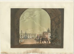 Plaza de Mayo, Buenos Aires en Argentina, années 1820 - Jules Ferrario