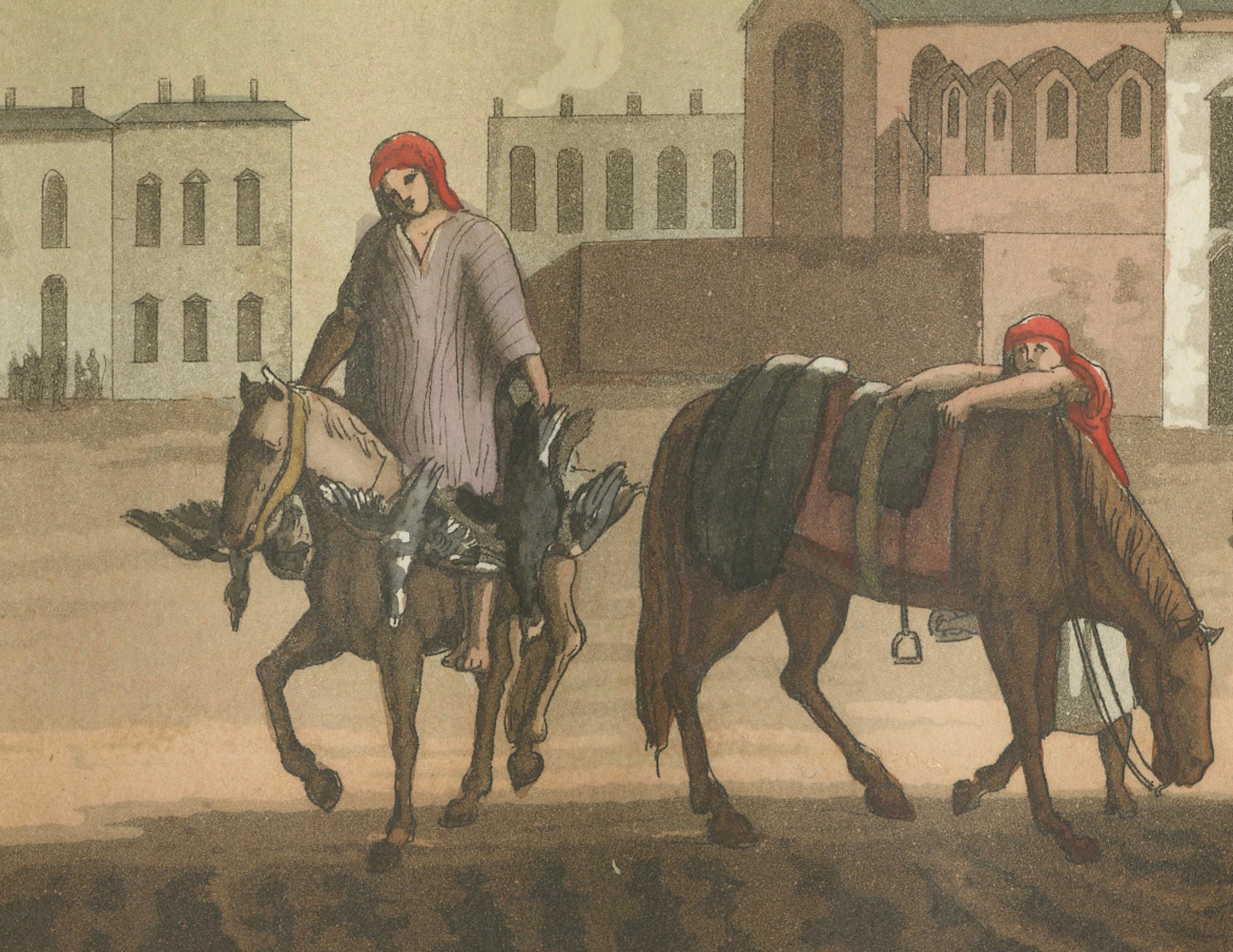 Paper Plaza de Mayo, Buenos Aires in Argentina, 1820s - Jules Ferrario For Sale