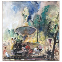 "Plaza Fountain" by Renowned Artist Vincent LaGambino