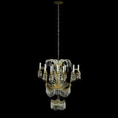 Plaza Hotel Russia 12 Arm Crystal Dore Bronze Chandelier