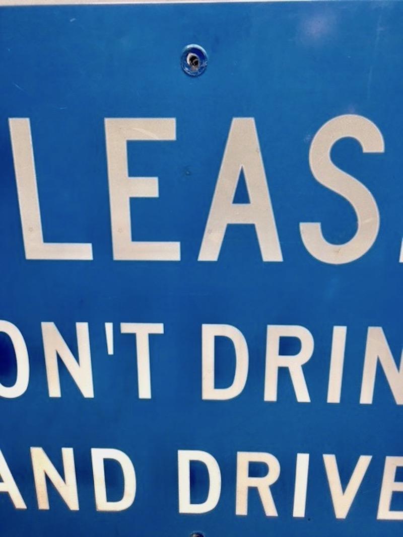 American Please Don't Drink and Drive Road Sign