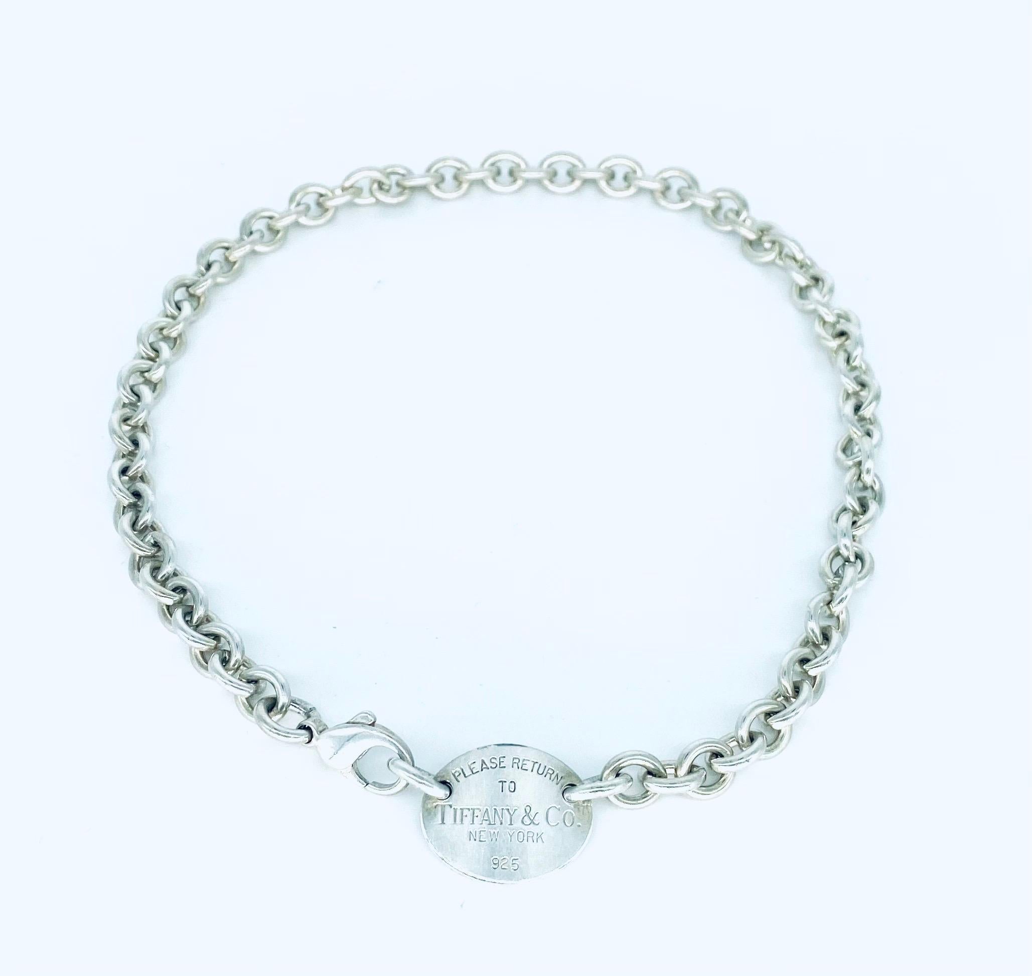 Please Return To Tiffany and Co. New York 925 Sterling Silver Choker ...