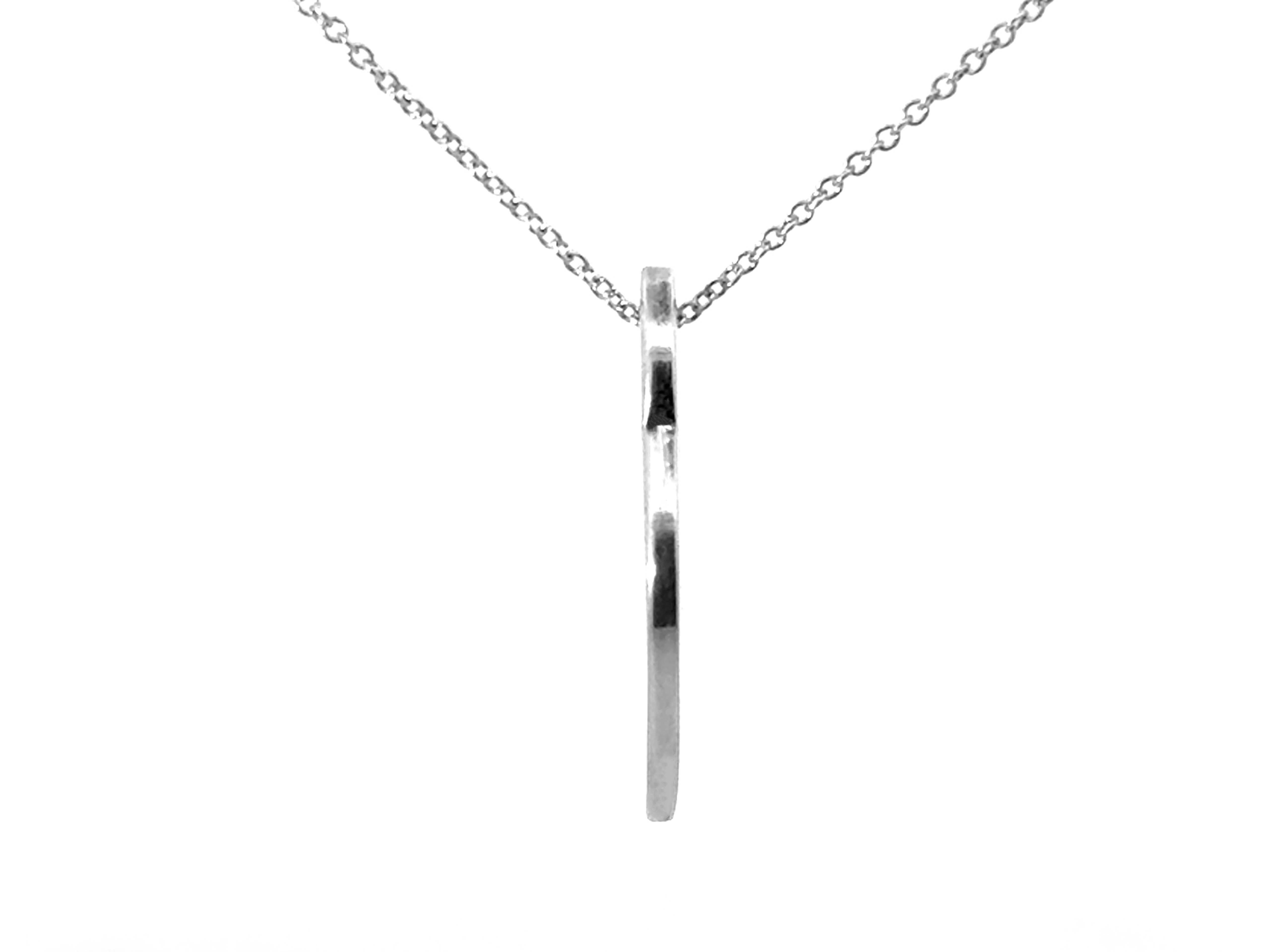 Women's Please Return to Tiffany & Co. New York Heart Necklace Tiffany Blue Outline For Sale