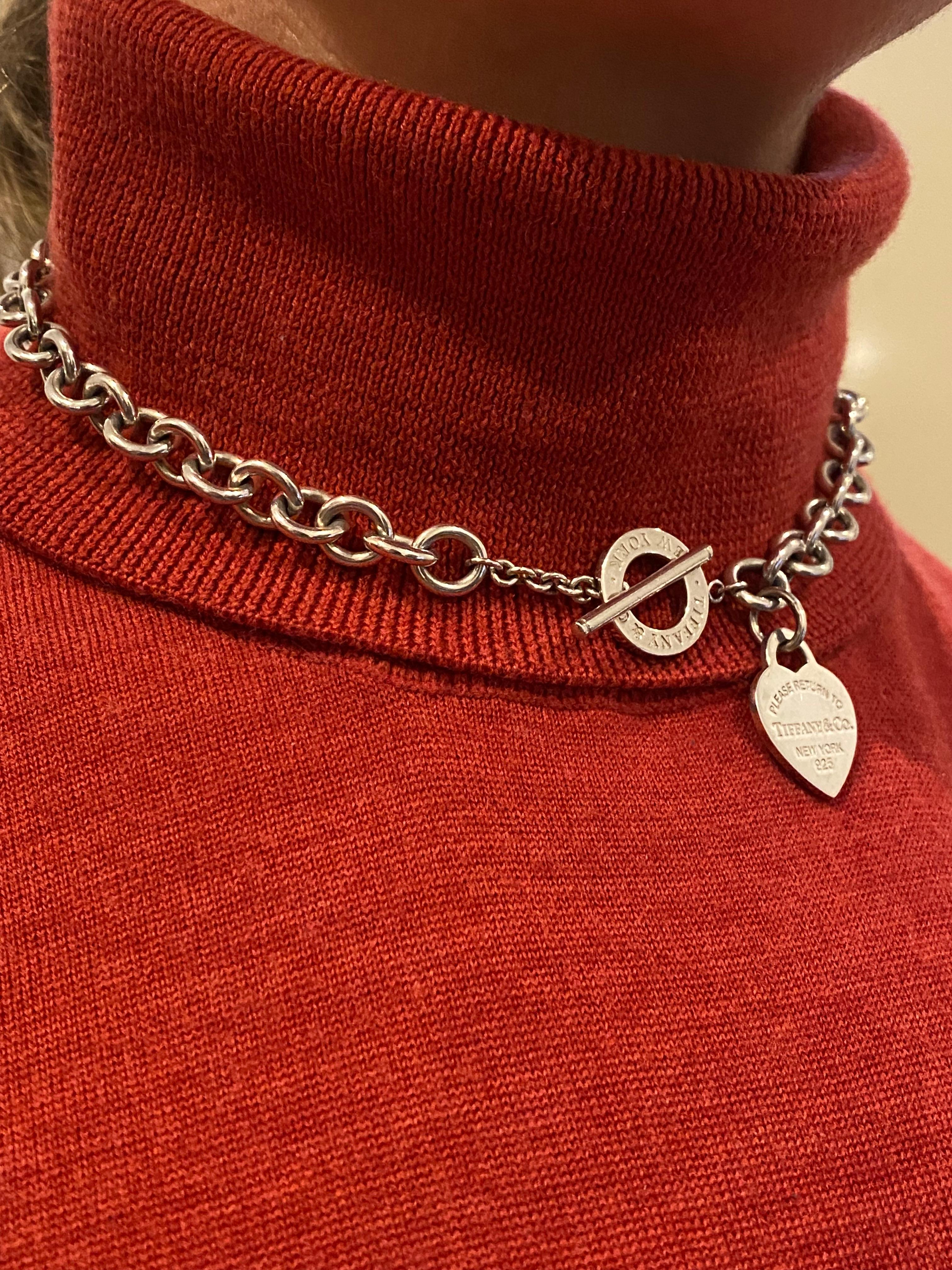 Bitte zurückkehren Sie zu Tiffany & Co New York Herz-Tag-Halskette aus 925 Silber 3