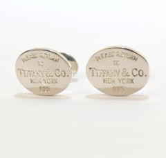 Please Return To Tiffany & Co. New York Sterling Silver Cufflinks