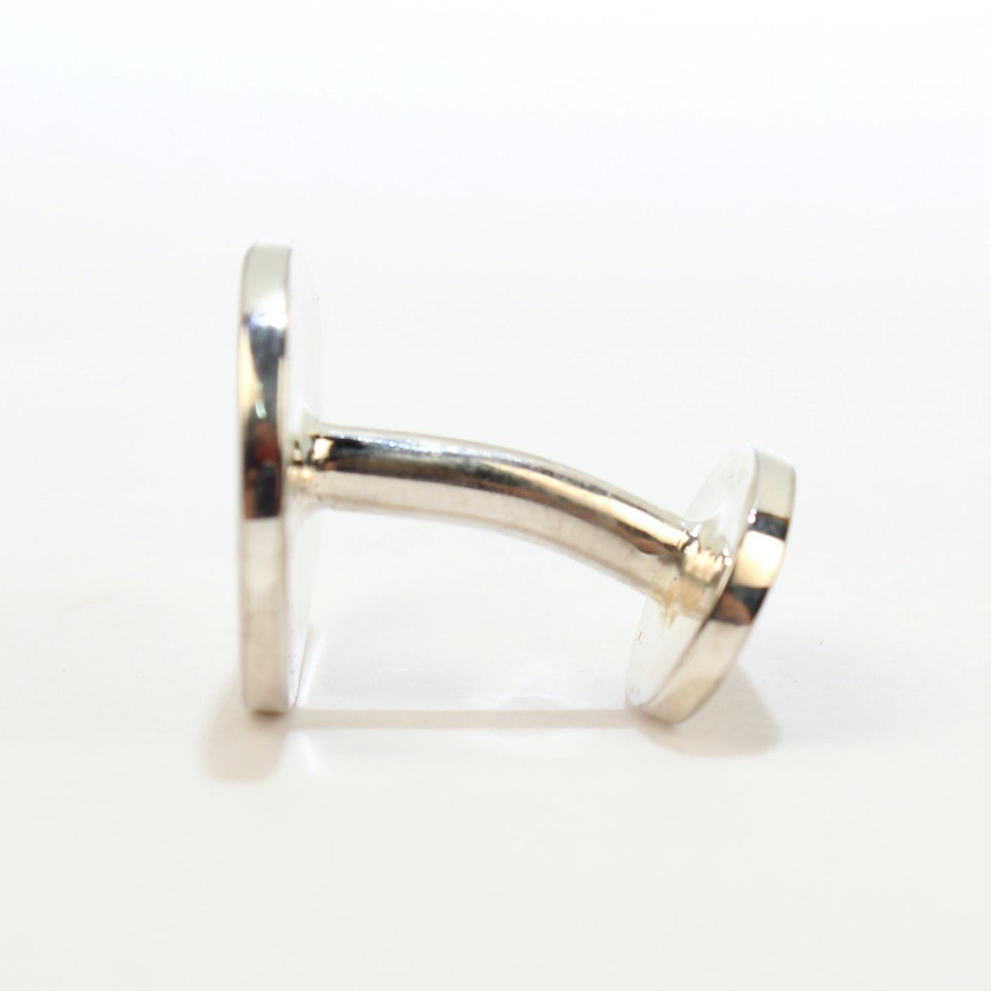 Please Return To Tiffany & Co. New York Sterling Silver Cufflinks In Good Condition In Philadelphia, PA
