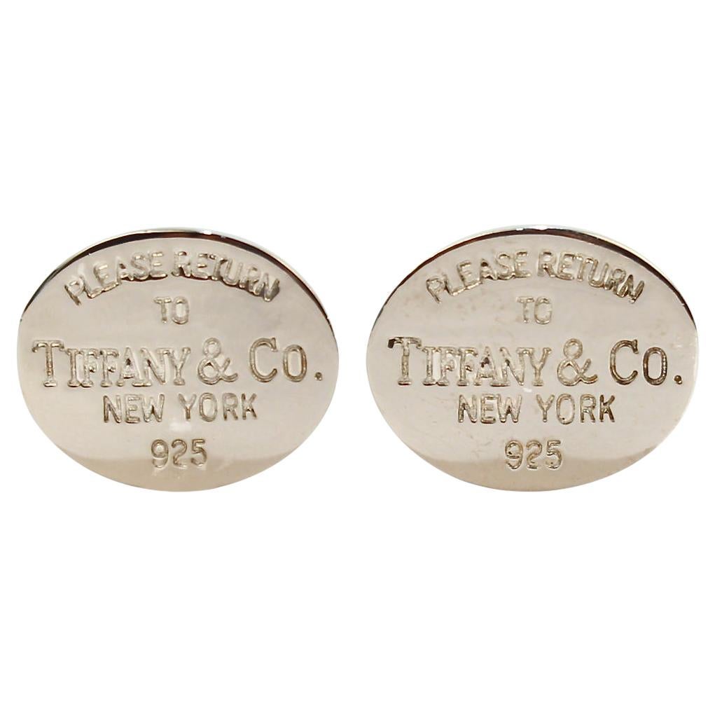 Please Return To Tiffany & Co. New York Sterling Silver Cufflinks