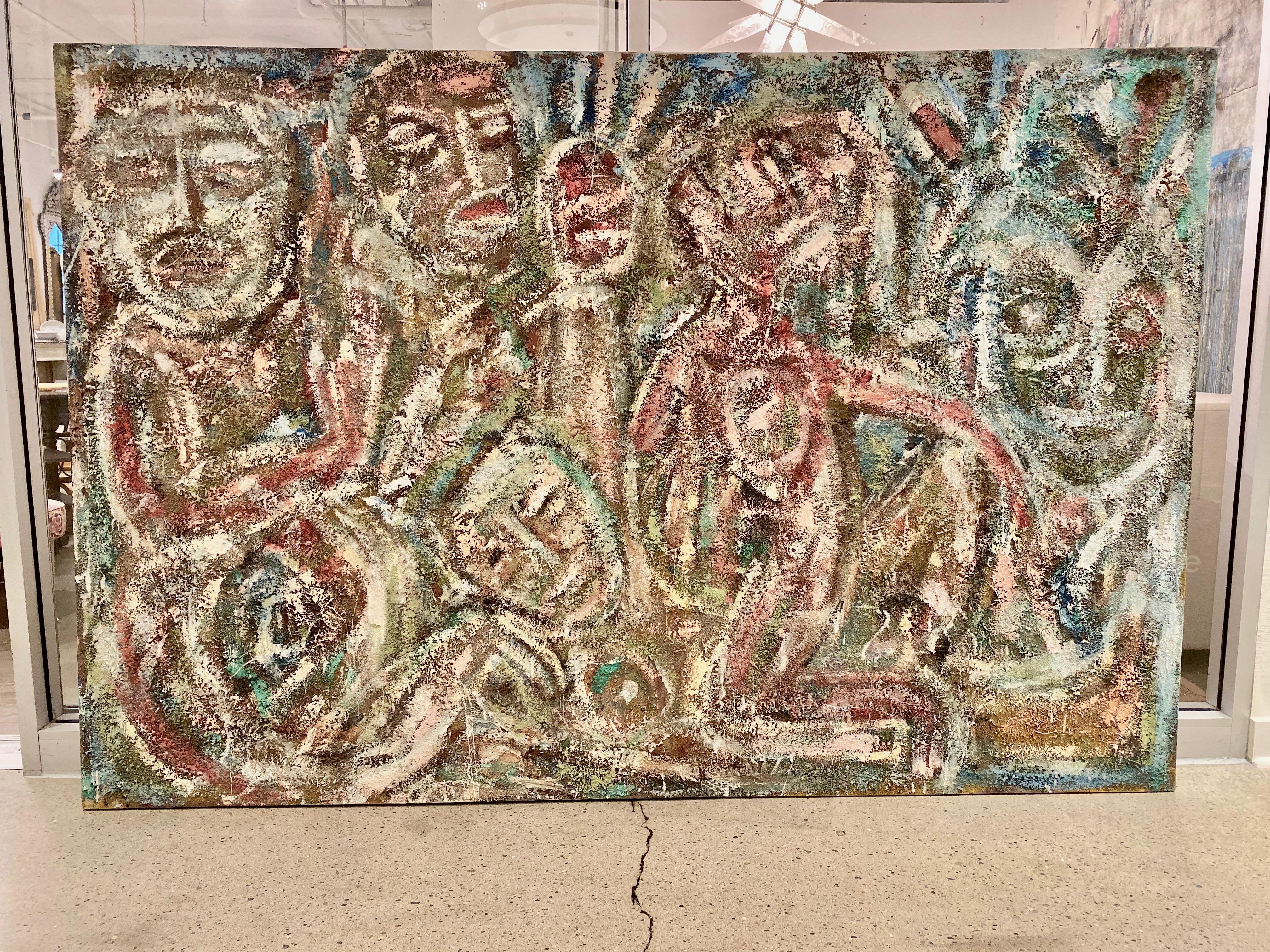 Oil and sand on canvas, signed, 1983
Provincetown, MA
James Hansen (1951-1997) James Hansen came to Provincetown in the early 1980s and worked for several summers in a studio at the Fine Arts Work Center. During his years in Provincetown, he