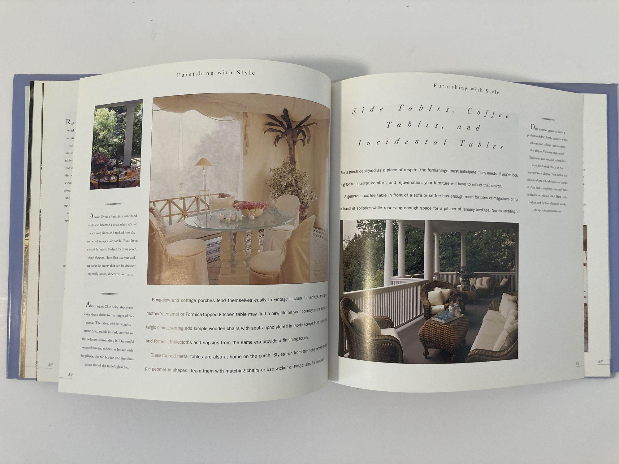 Pleasures of the Porch: Ideas for Gracious Outdoor Living Hardcover Book First E For Sale 3