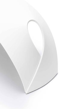 Pleat, Indoor & Outdoor Bench Seat, White Corian, Made in Ratio