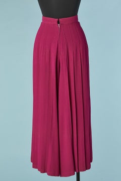 Gonna plissettata in crêpe fushia divisa Sonia Rykiel