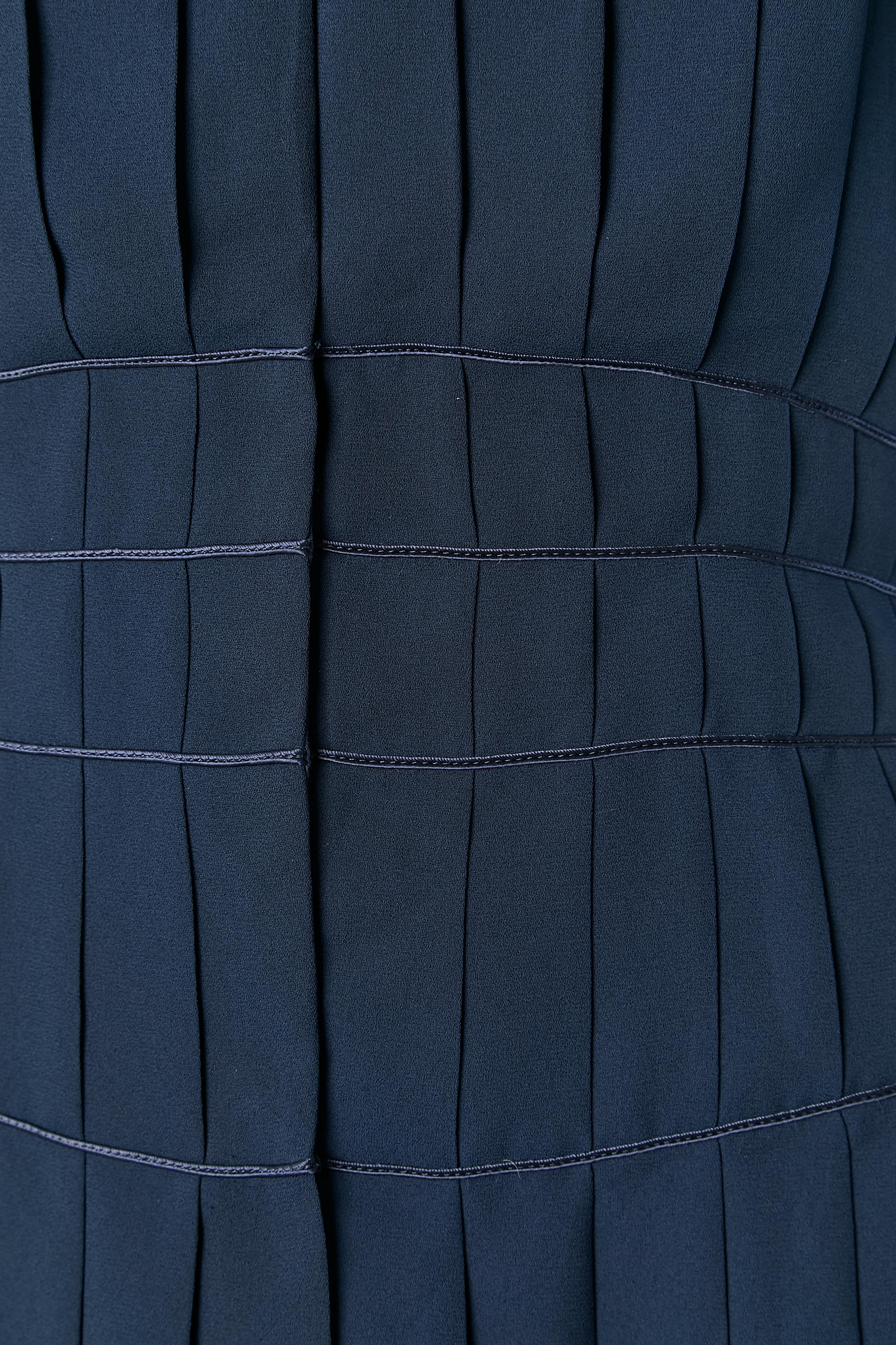 Nero Completo giacca e gonna a pieghe Thierry Mugler circa anni '90 in vendita