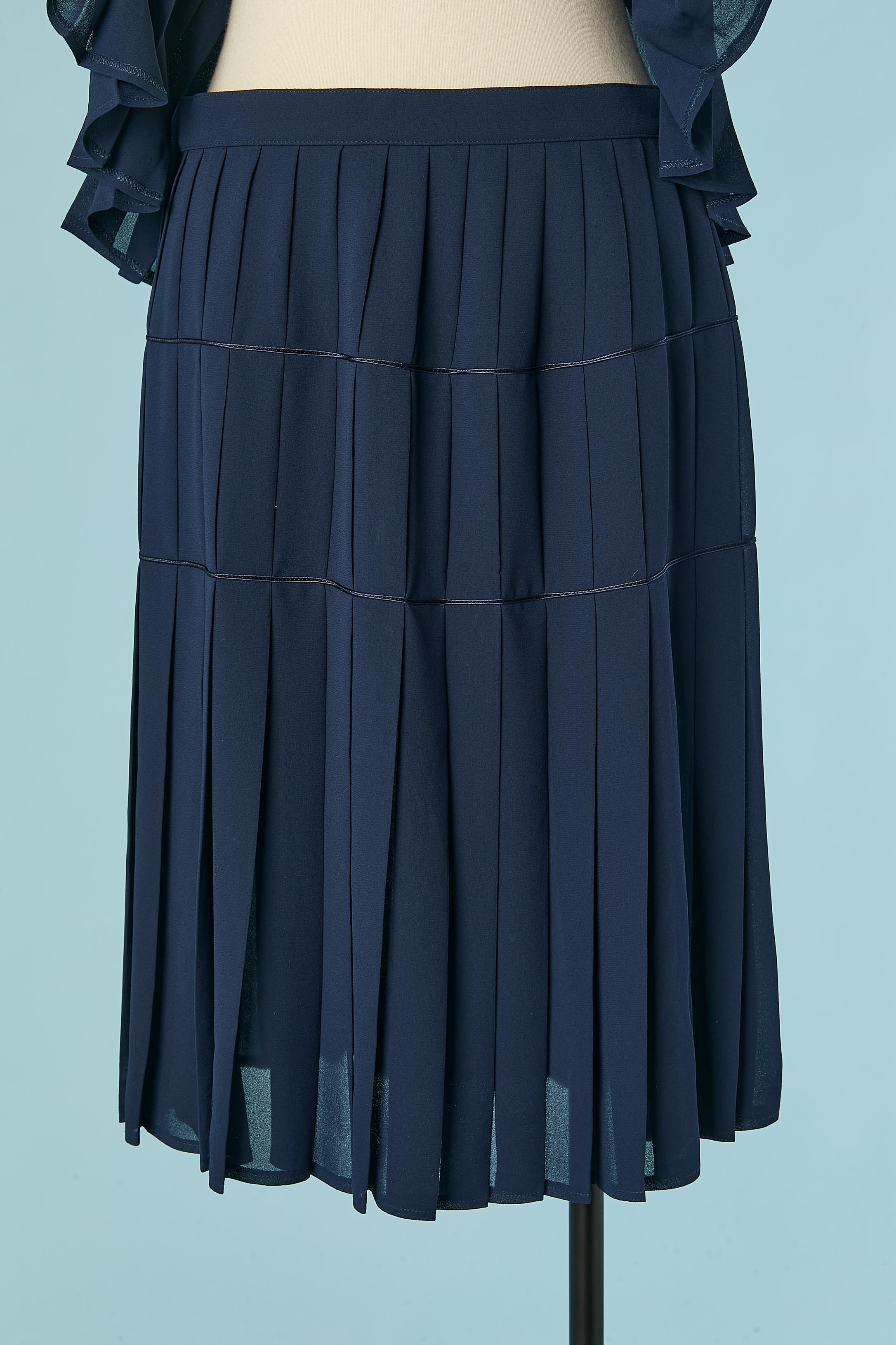 Completo giacca e gonna a pieghe Thierry Mugler circa anni '90 in vendita 1