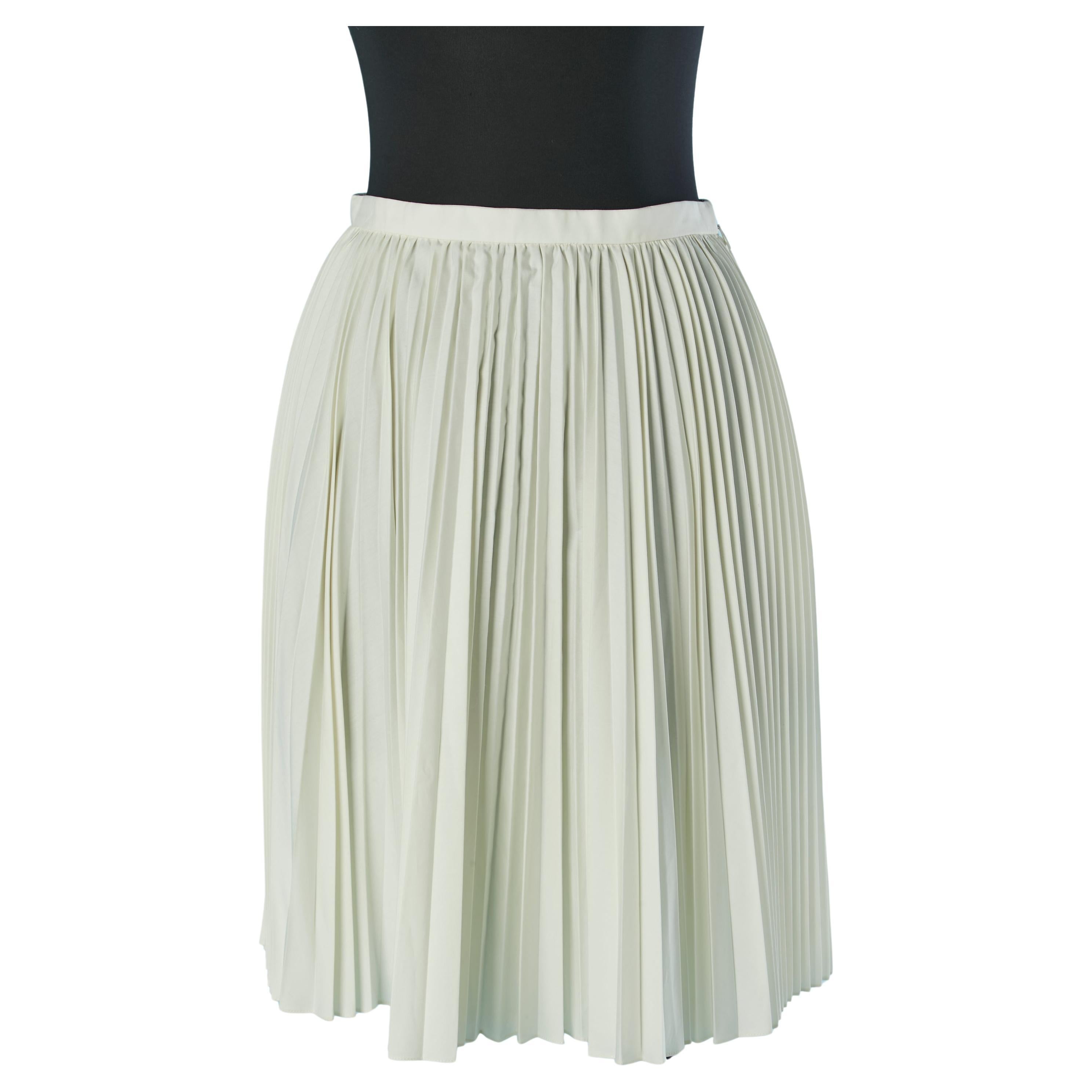 Pleated short skirt in off-white cotton CHRISTIAN DIOR by MARIA-GRAZIA CHIURI