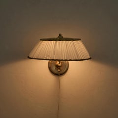 Pleated Silk Sconce or Table Lamp By Eino Schroderus for Taidetakomo Koru