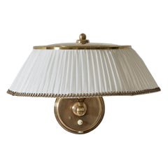 Pleated Silk Sconce or Table Lamp By Eino Schroderus for Taidetakomo Koru