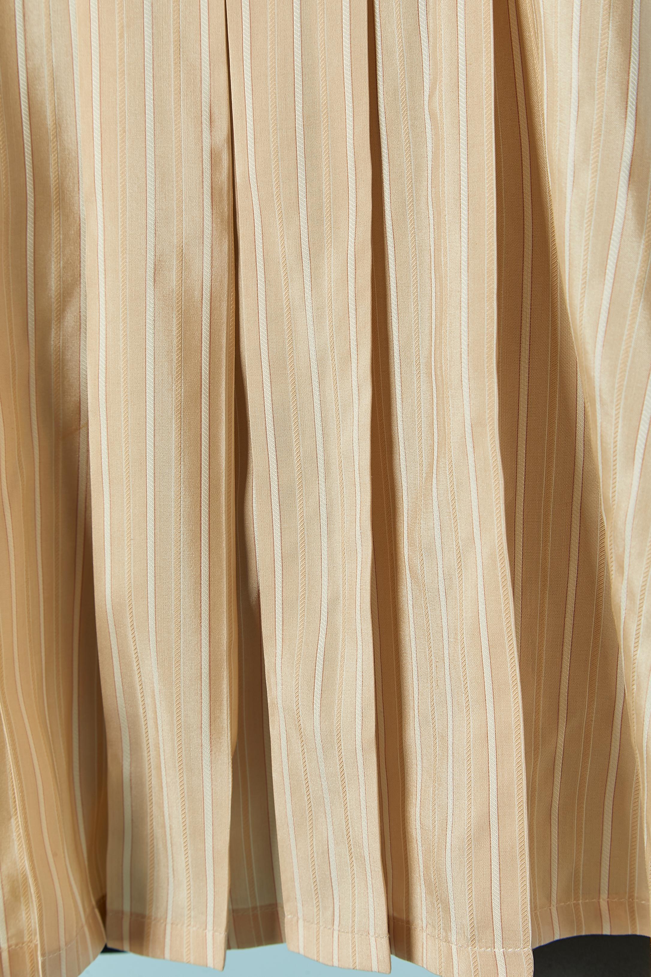 Pleated silk striped tunique ESCADA (Beige) im Angebot