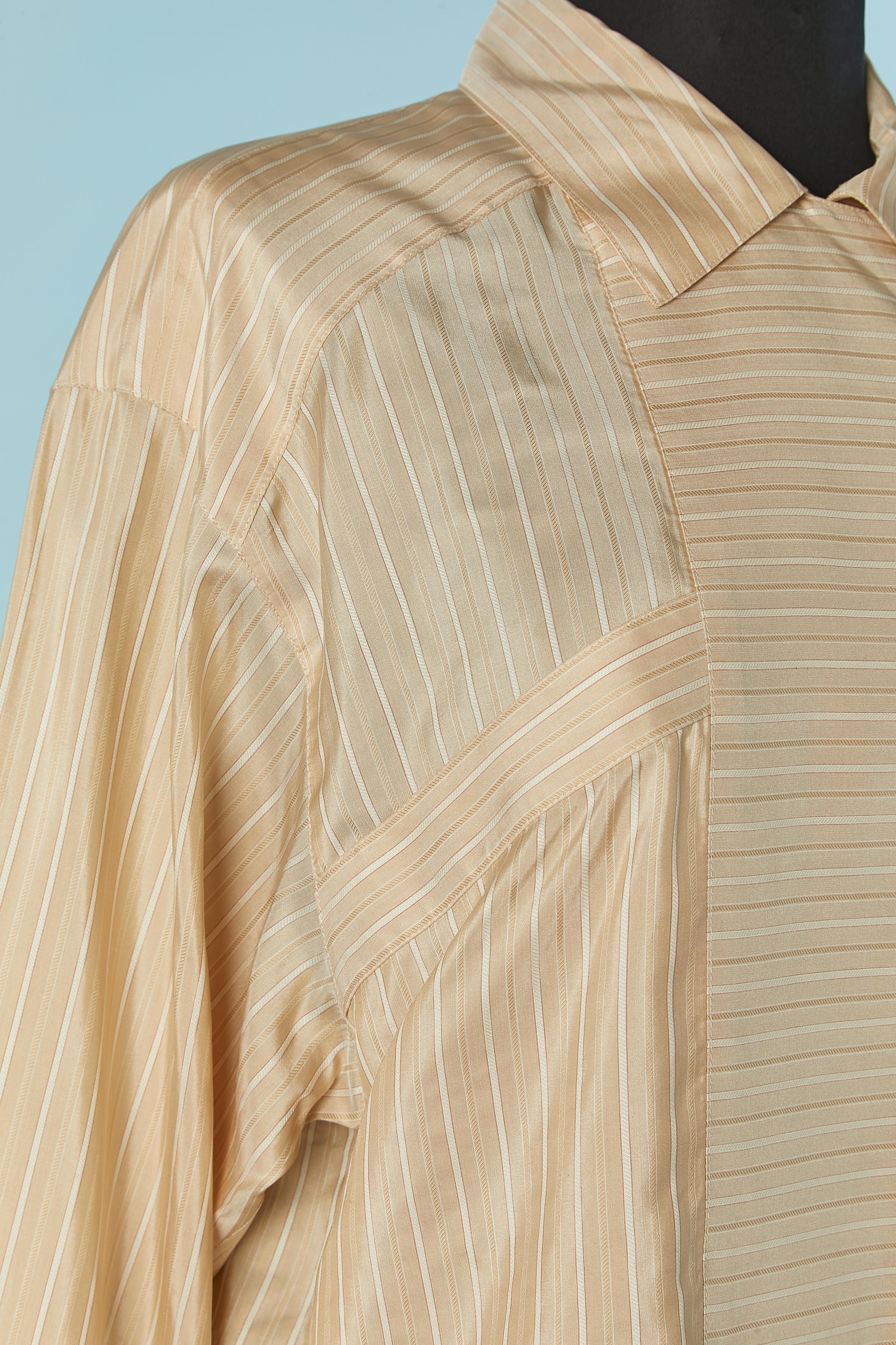 Pleated silk striped tunique ESCADA im Zustand „Hervorragend“ im Angebot in Saint-Ouen-Sur-Seine, FR