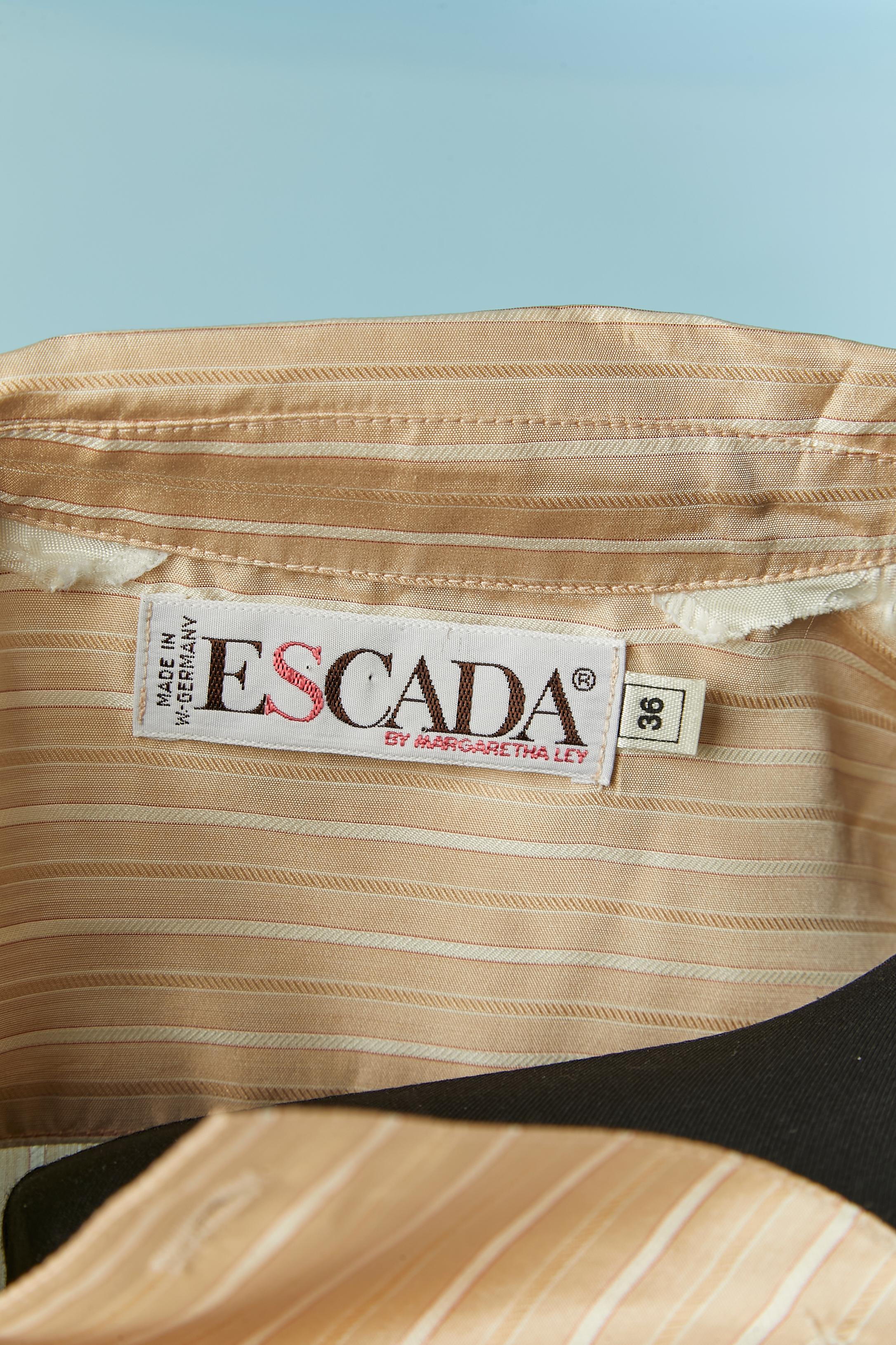 Pleated silk striped tunique ESCADA im Angebot 2