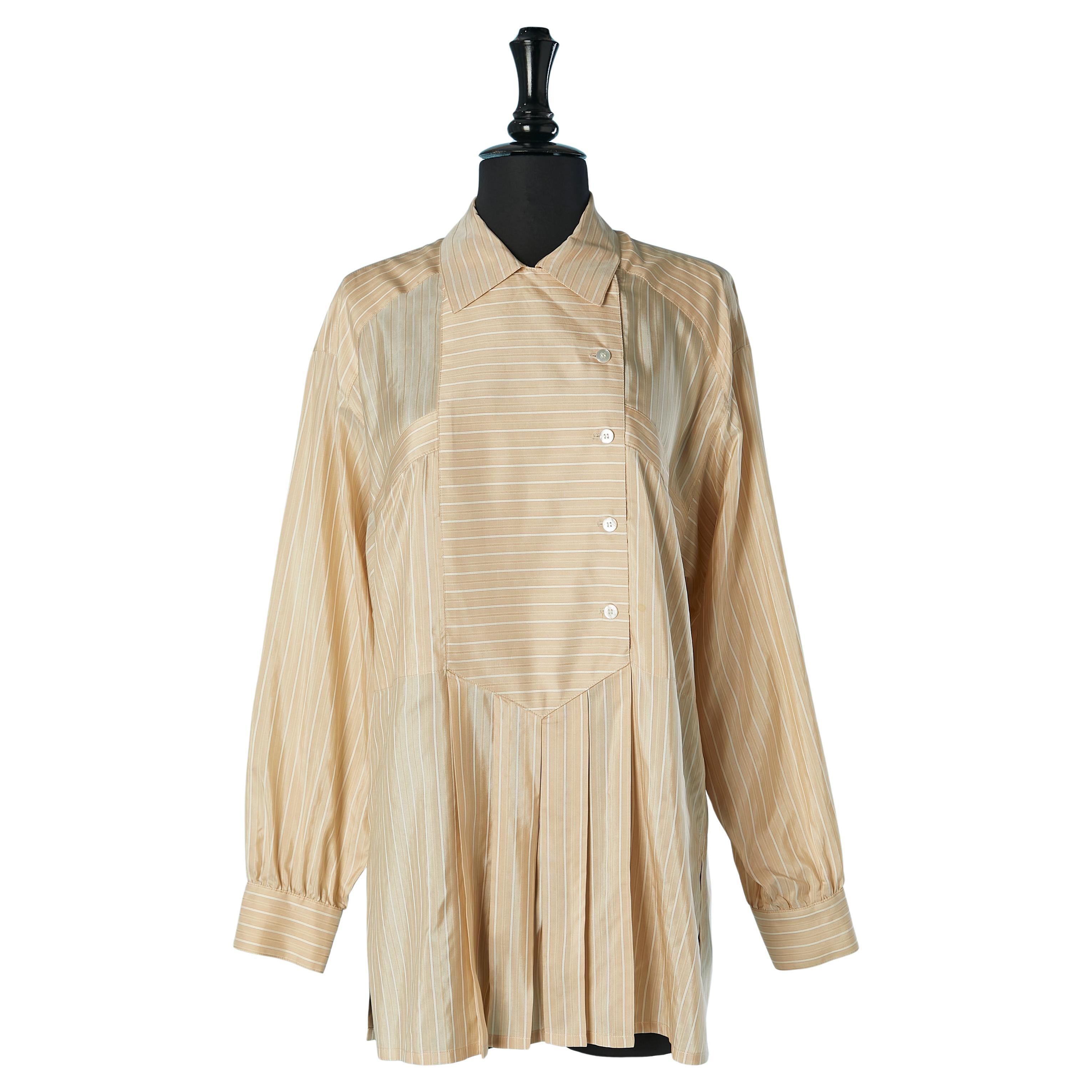 Pleated silk striped tunique ESCADA im Angebot