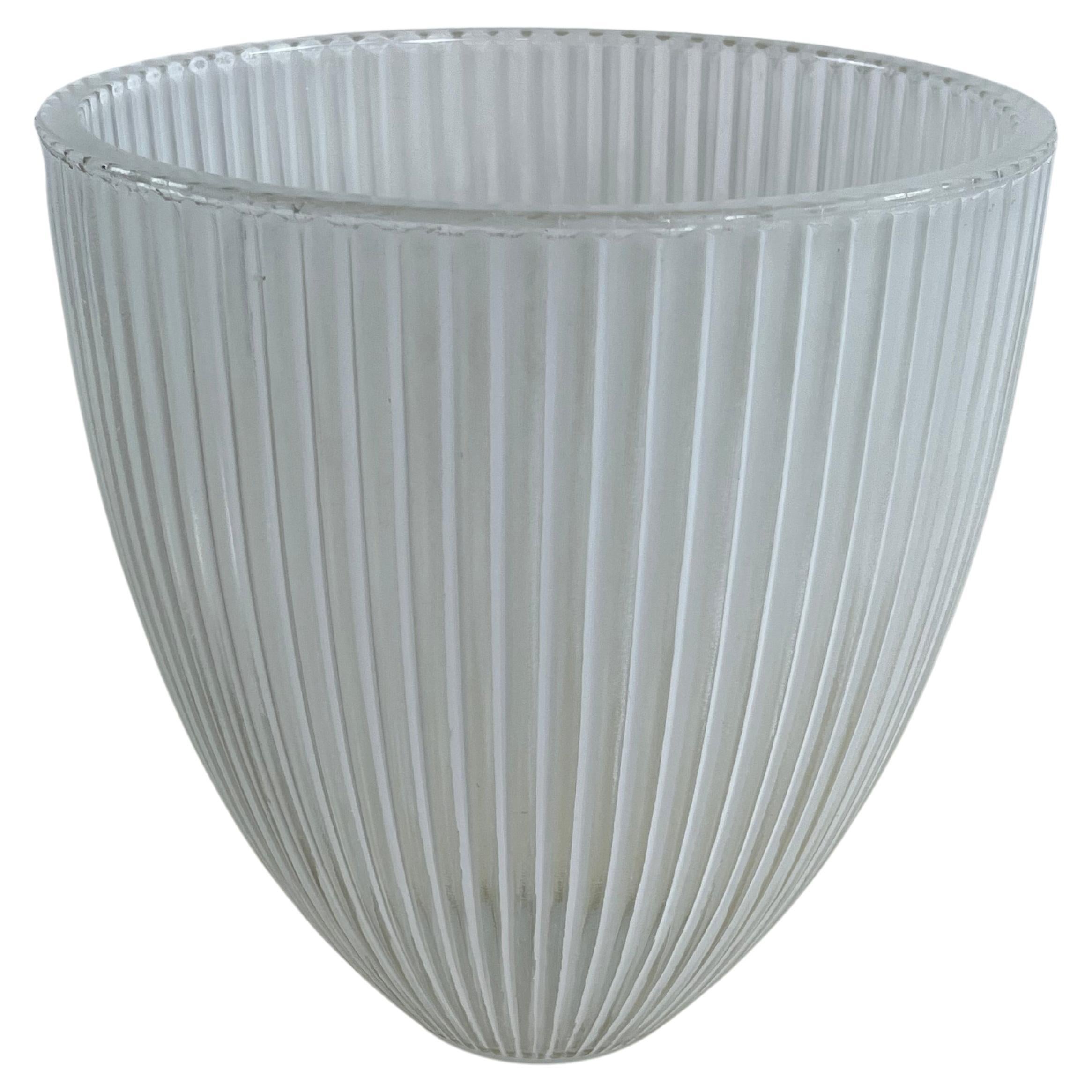 Pleated Vase In Murano Glass Maestri Muranesi 1960s