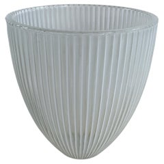 Vase plissé en verre de Murano Maestri Muranesi des années 1960