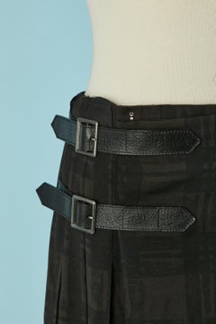 Pleated wool kilt with check pattern and leather strap JEAN-PAUL GAULTIER 2
