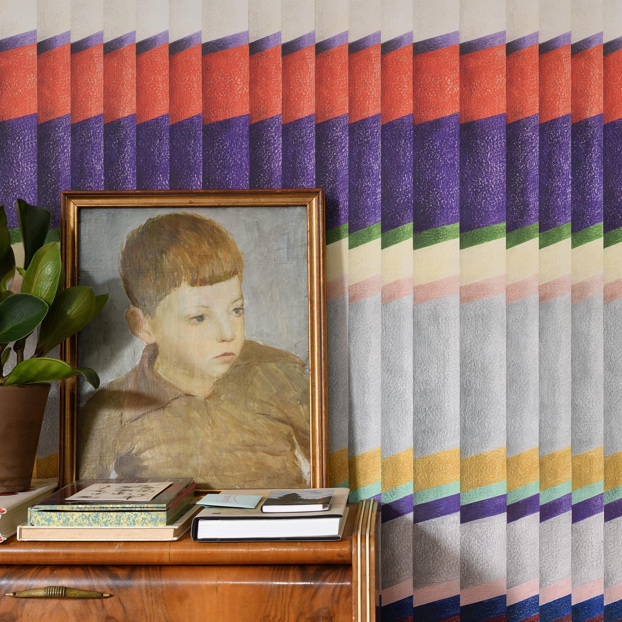 Italian Pleats! Multicolor Contemporary Wall Coverings with Tridimensional Effect For Sale