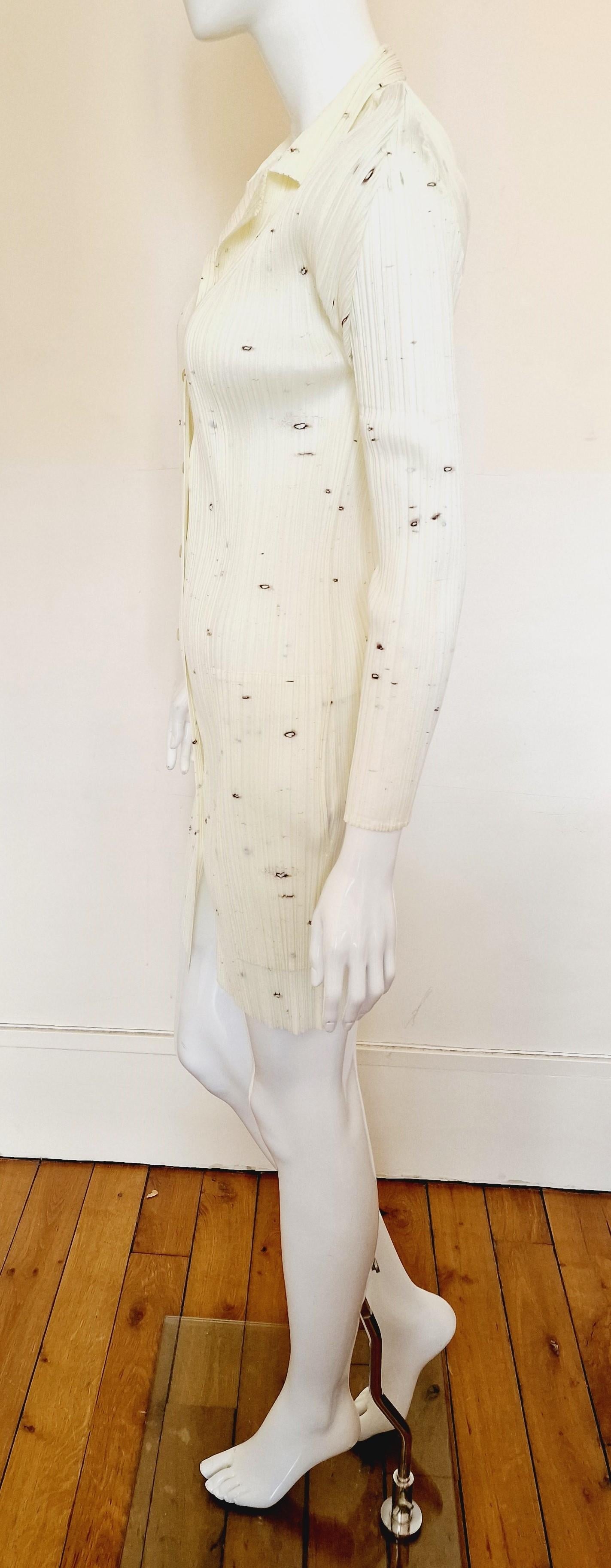   Pleats Please By Issey Miyake Limited Guest Artist Cai Guo-Qiang Jacket  Dress For Sale 8