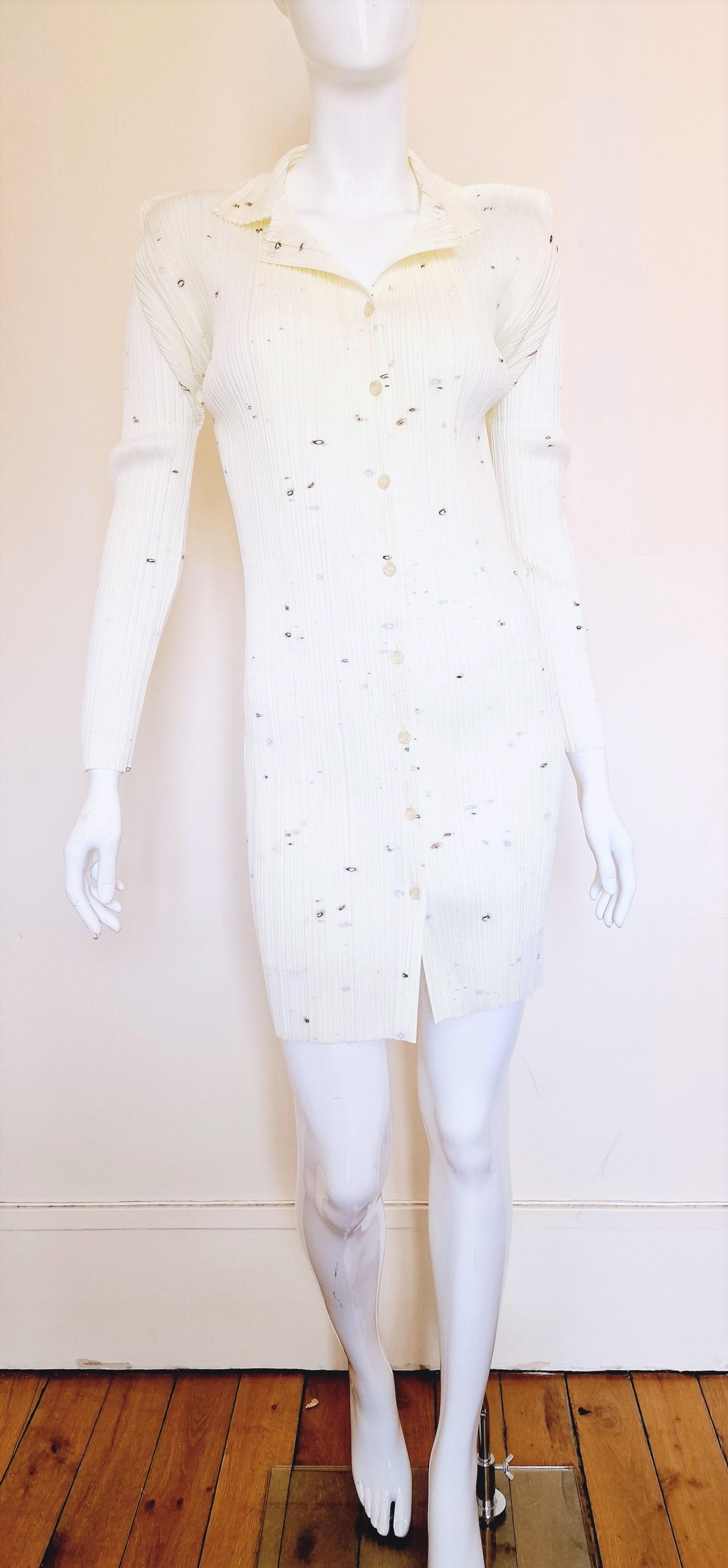   Pleats Please By Issey Miyake Limited Guest Artist Cai Guo-Qiang Jacket  Dress For Sale 10