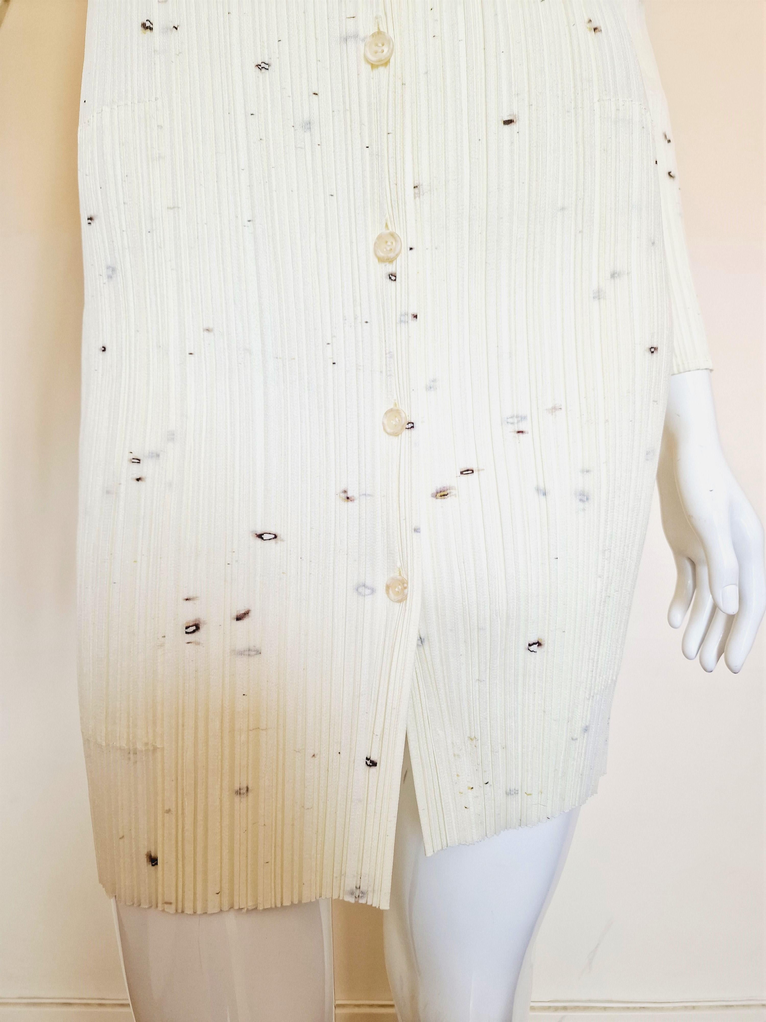   Pleats Please By Issey Miyake Limited Guest Artist Cai Guo-Qiang Jacket  Dress For Sale 11