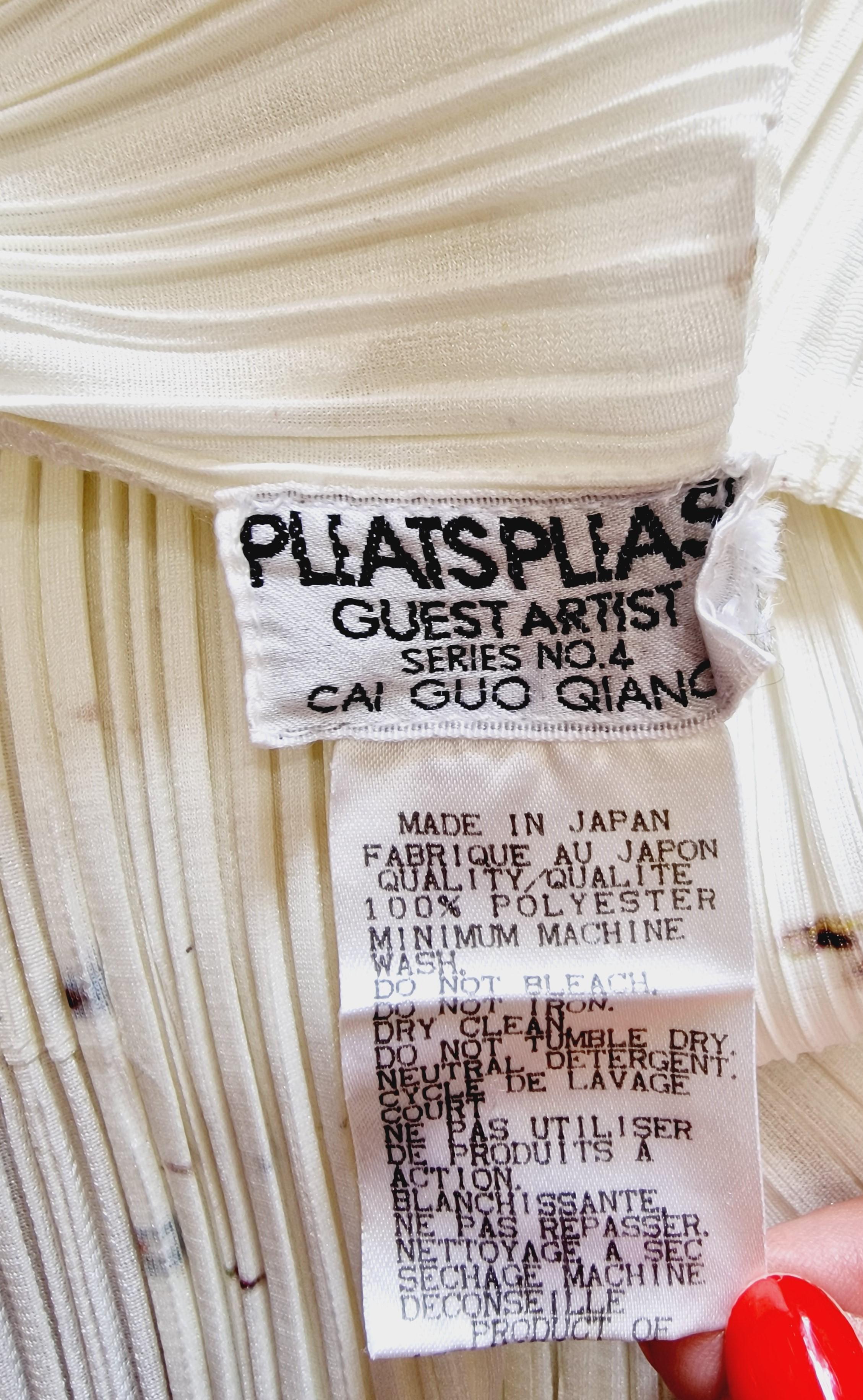   Pleats Please By Issey Miyake Limited Guest Artist Cai Guo-Qiang Jacket  Dress For Sale 15
