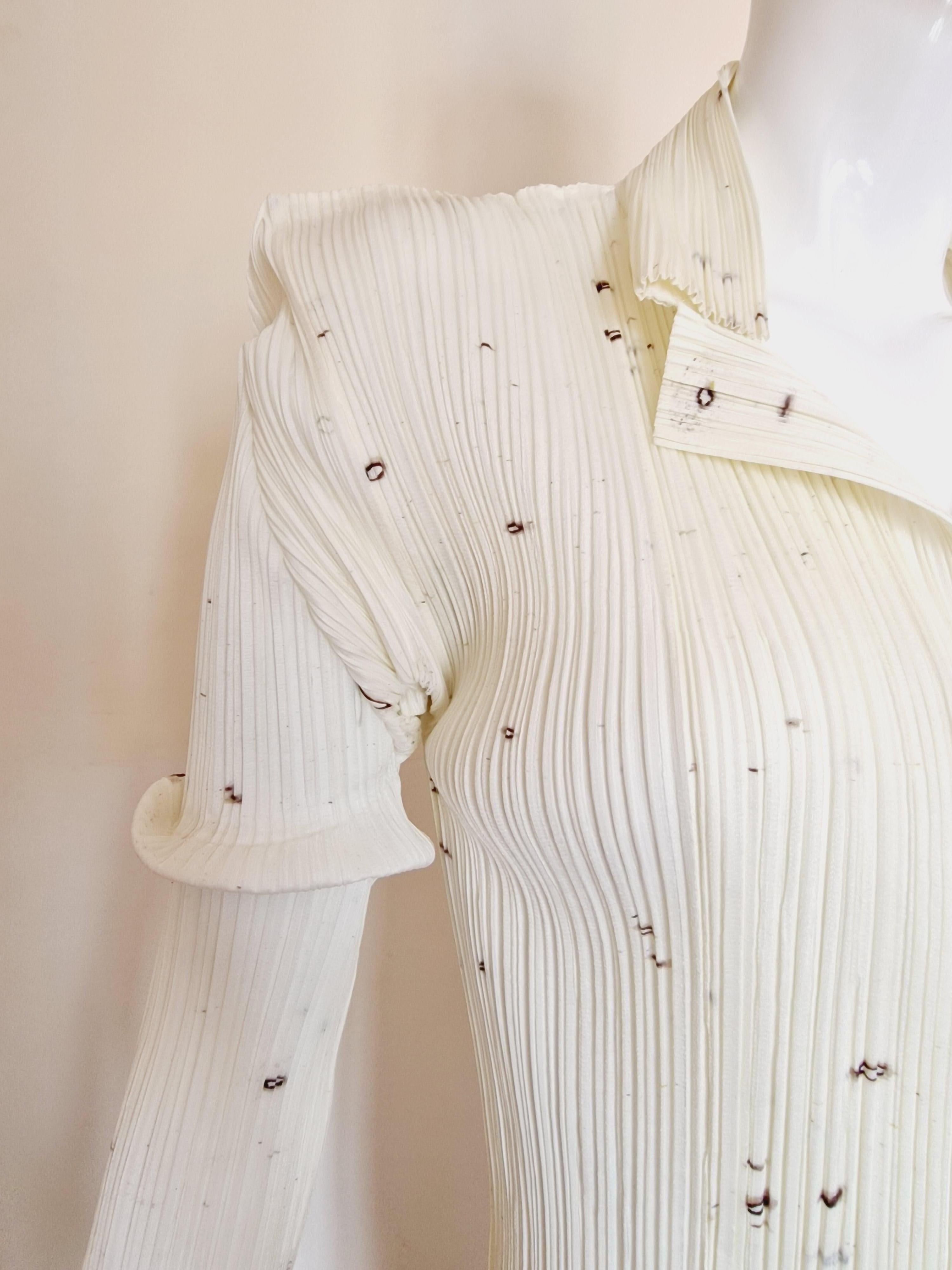   Pleats Please By Issey Miyake Limited Guest Artist Cai Guo-Qiang Jacket  Dress For Sale 3