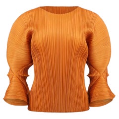 Pleats Please by Issey Miyake Marigold Double-Tulip Sleeve Top