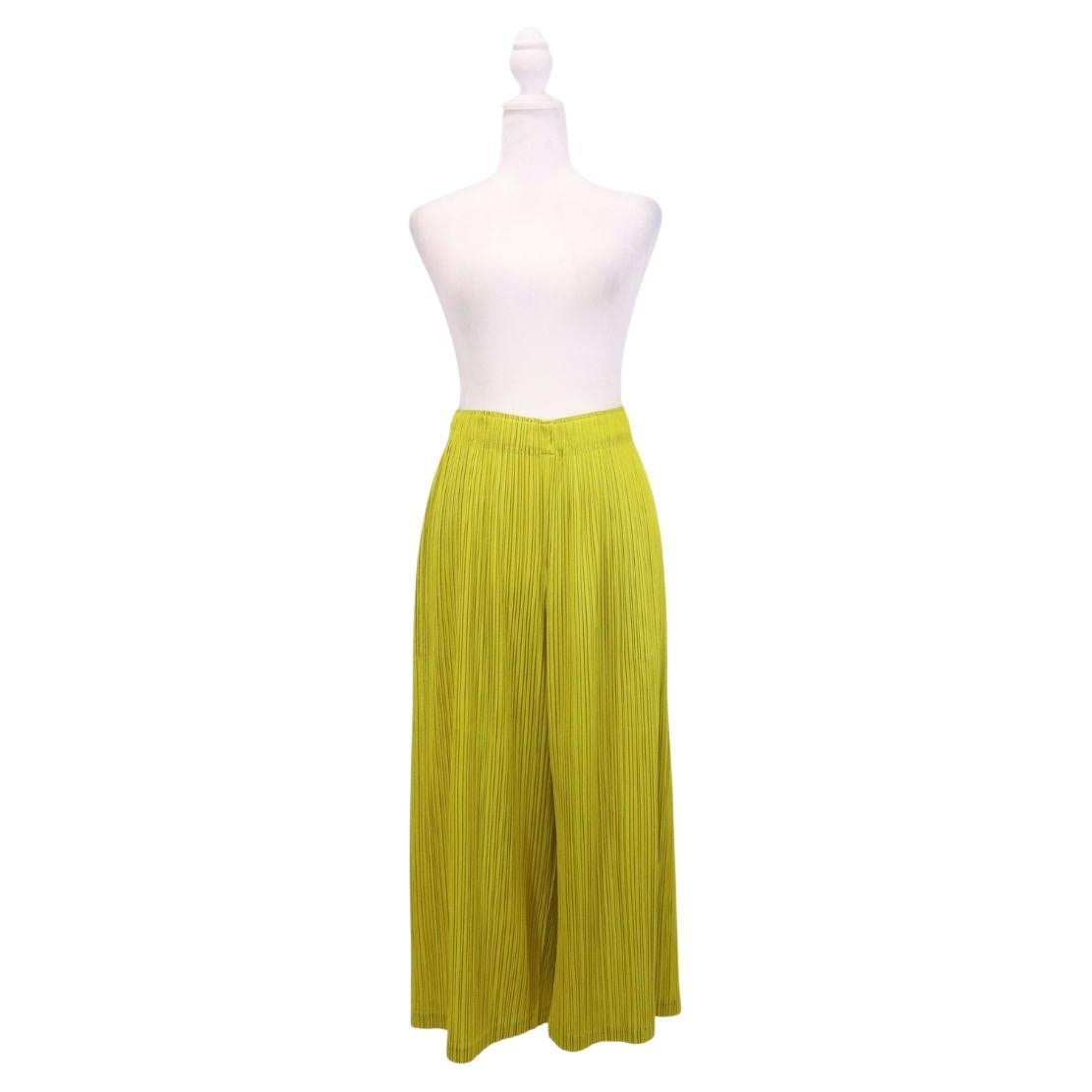 Pleats Please Issey Miyake Crop Wide Leg Pants Size 3 For Sale