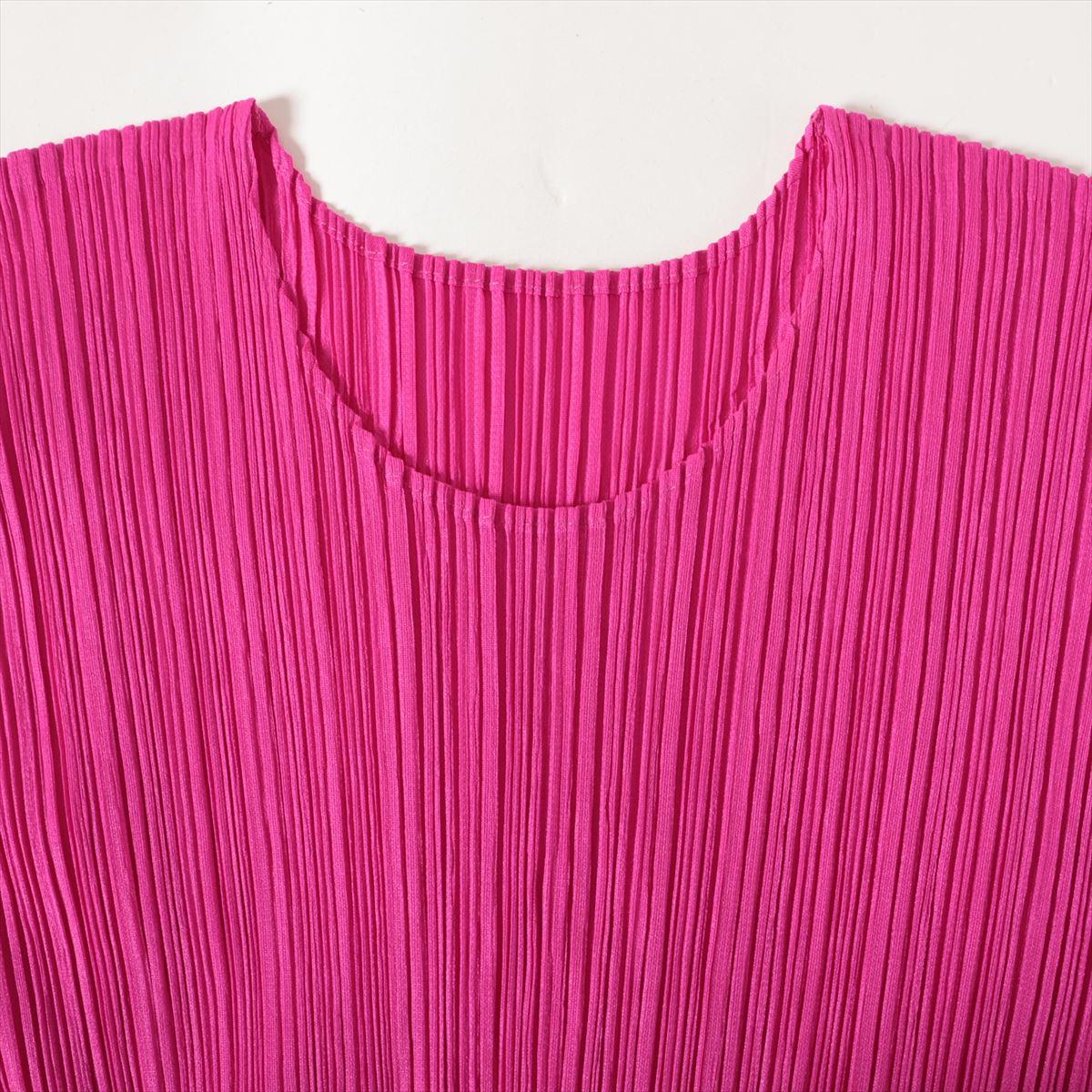Women's Pleats Please Issey Miyake  Long Sleeve Blouse Hot Pink For Sale