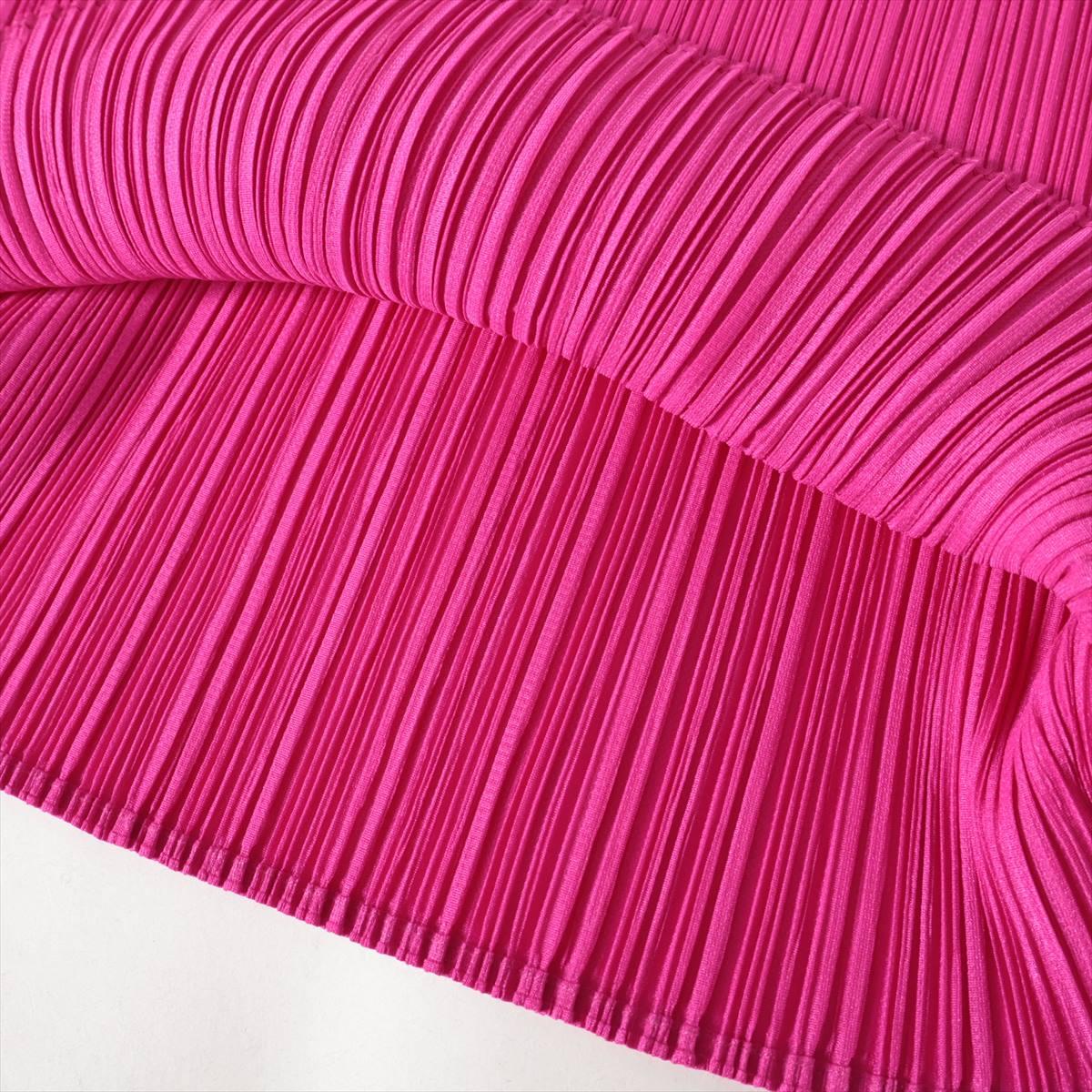 Pleats Please Issey Miyake  Long Sleeve Blouse Hot Pink For Sale 1