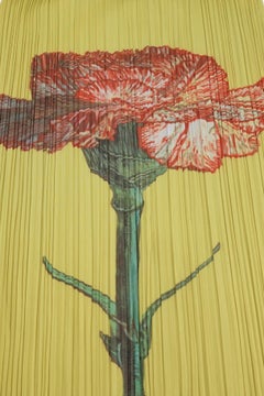 Pleats Please Issey Miyake Mimi Yokoo Carnation Print Dress, C. 2000