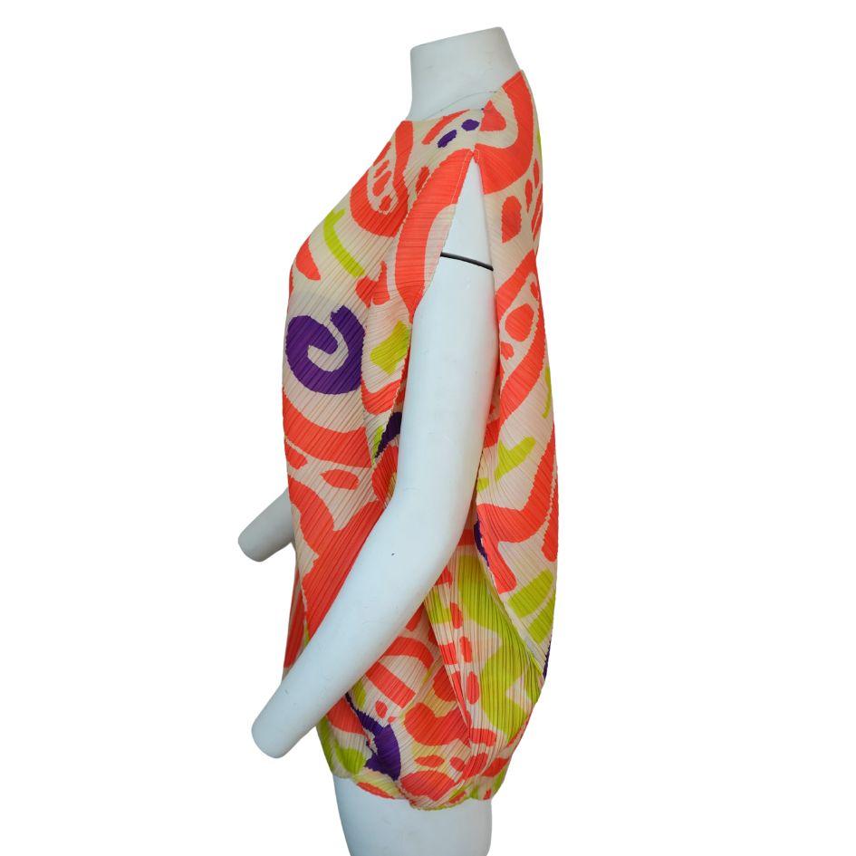 Pleats Please Issey Miyake Multi Color Top For Sale 2