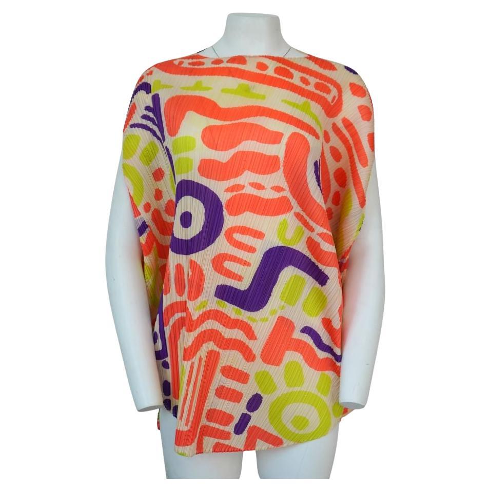 Pleats Please Issey Miyake Multi Color Top For Sale