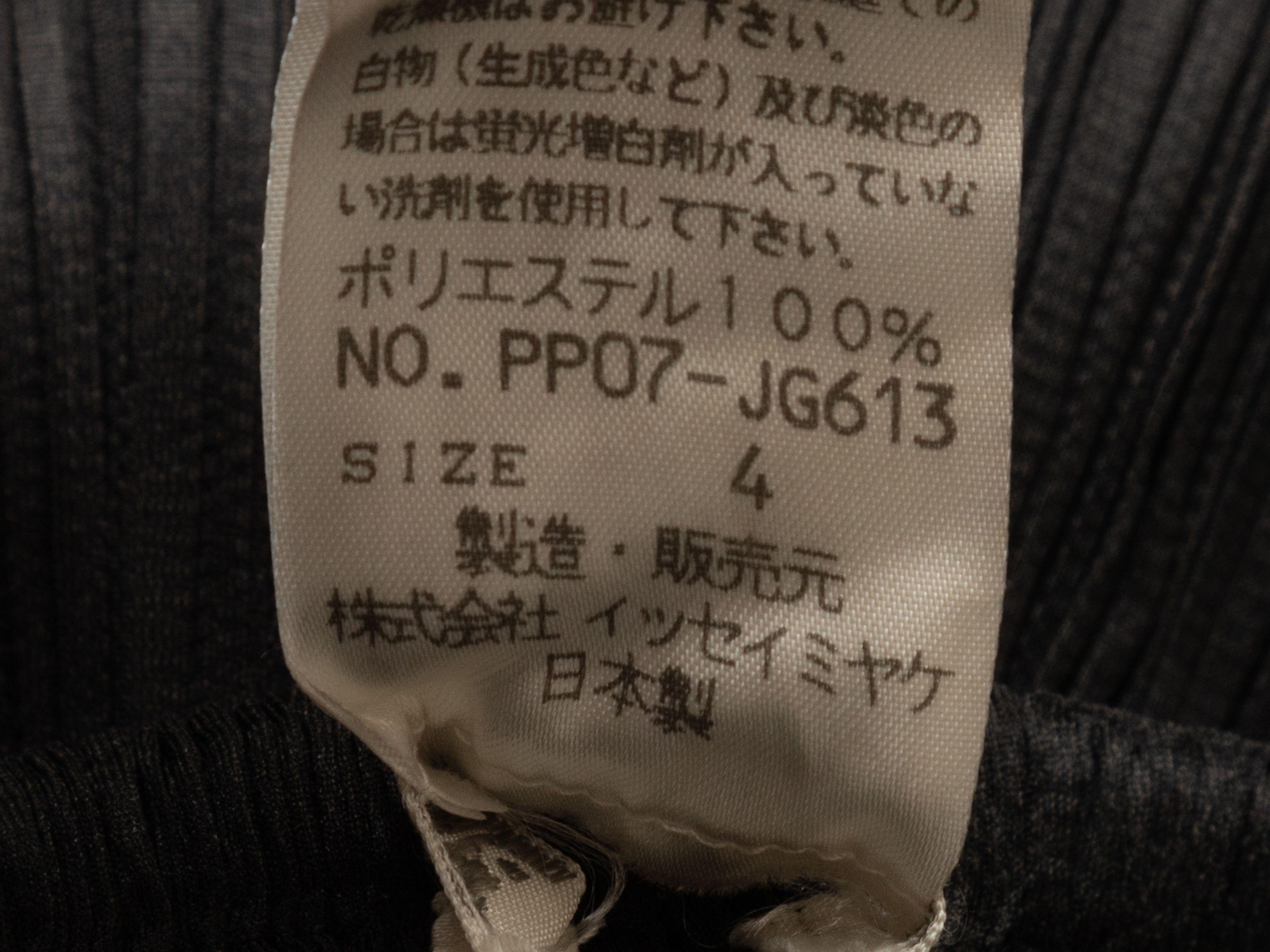 Product Details: Olive plisse maxi skirt by Pleats Please Issey Miyake. Elasticized waistband. Designer size 4. 24