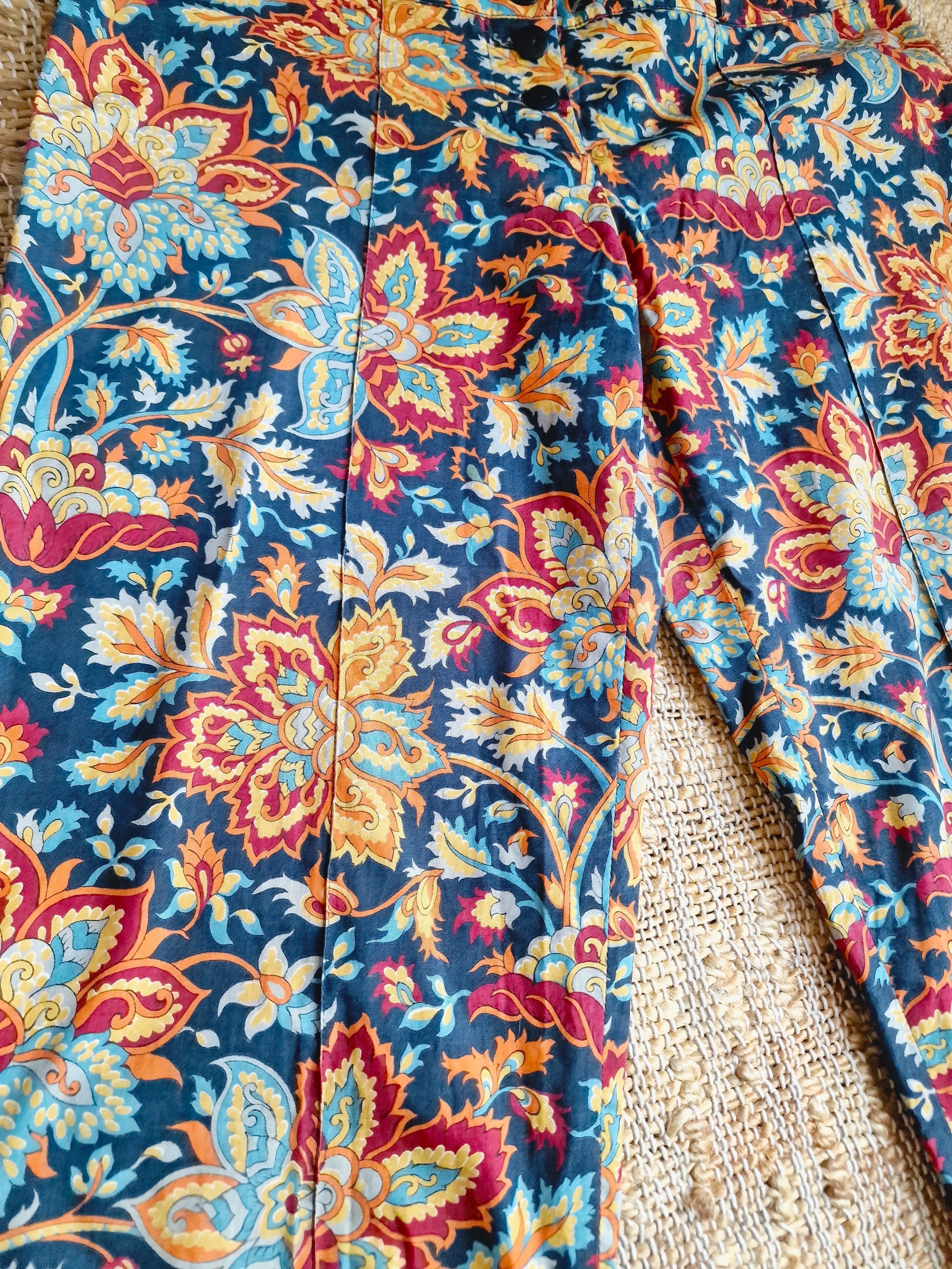 Plein Sud 1990 S/S Les Gitans Collection Paisley Runway Faycal Amor Large Pants For Sale 3