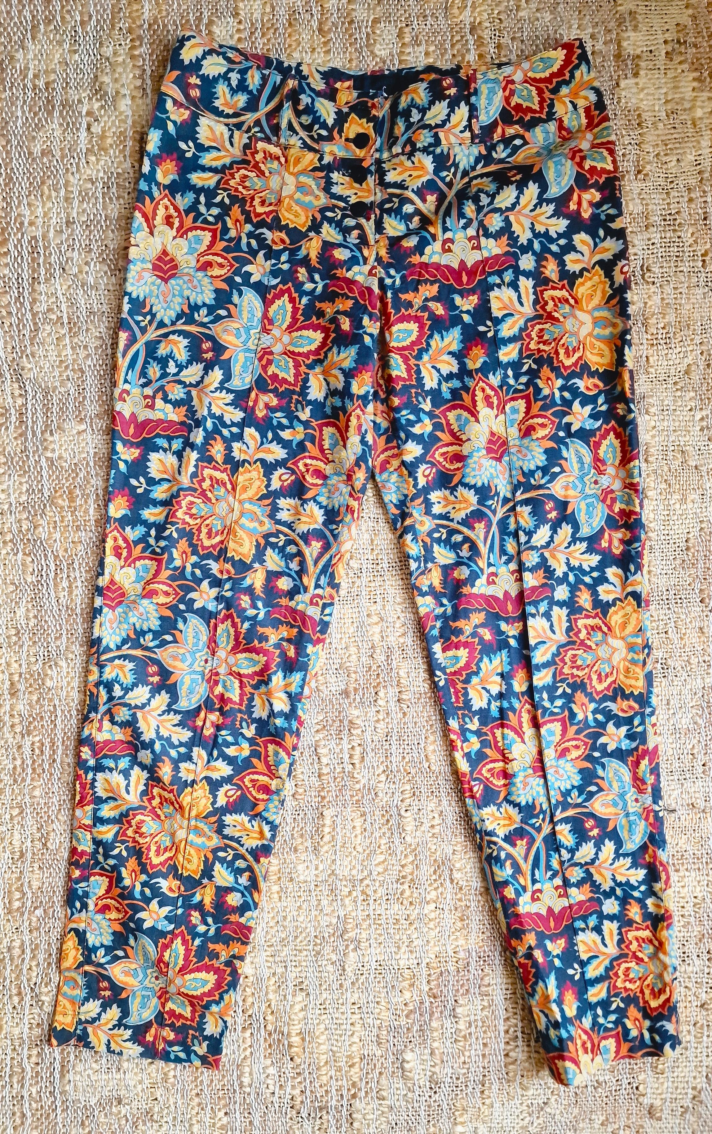 Plein Sud 1990 S/S Les Gitans Collection Paisley Runway Faycal Amor Large Pants For Sale 5