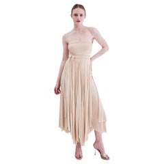 Plein Sud 1990’s Jersey Ivory Grecian Style Dress