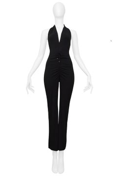 Plein Sud Black Disco Halter Jumpsuit