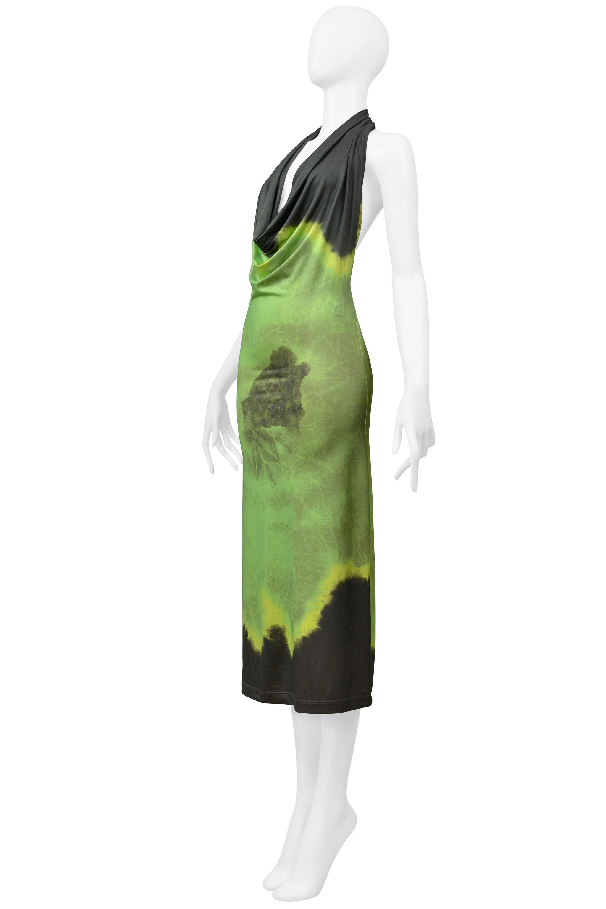 Plein Sud - Vestito con stampa floreale in verde brillante In condizioni ottime in vendita a Los Angeles, CA